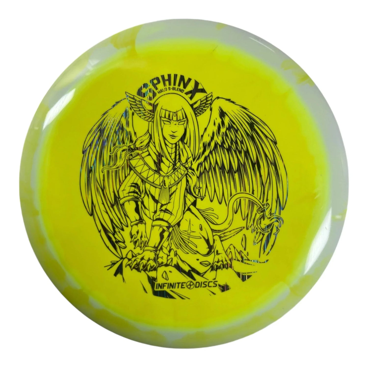 Infinite Discs Sphinx | Halo S - Blend | Yellow/Holo 175g Disc Golf