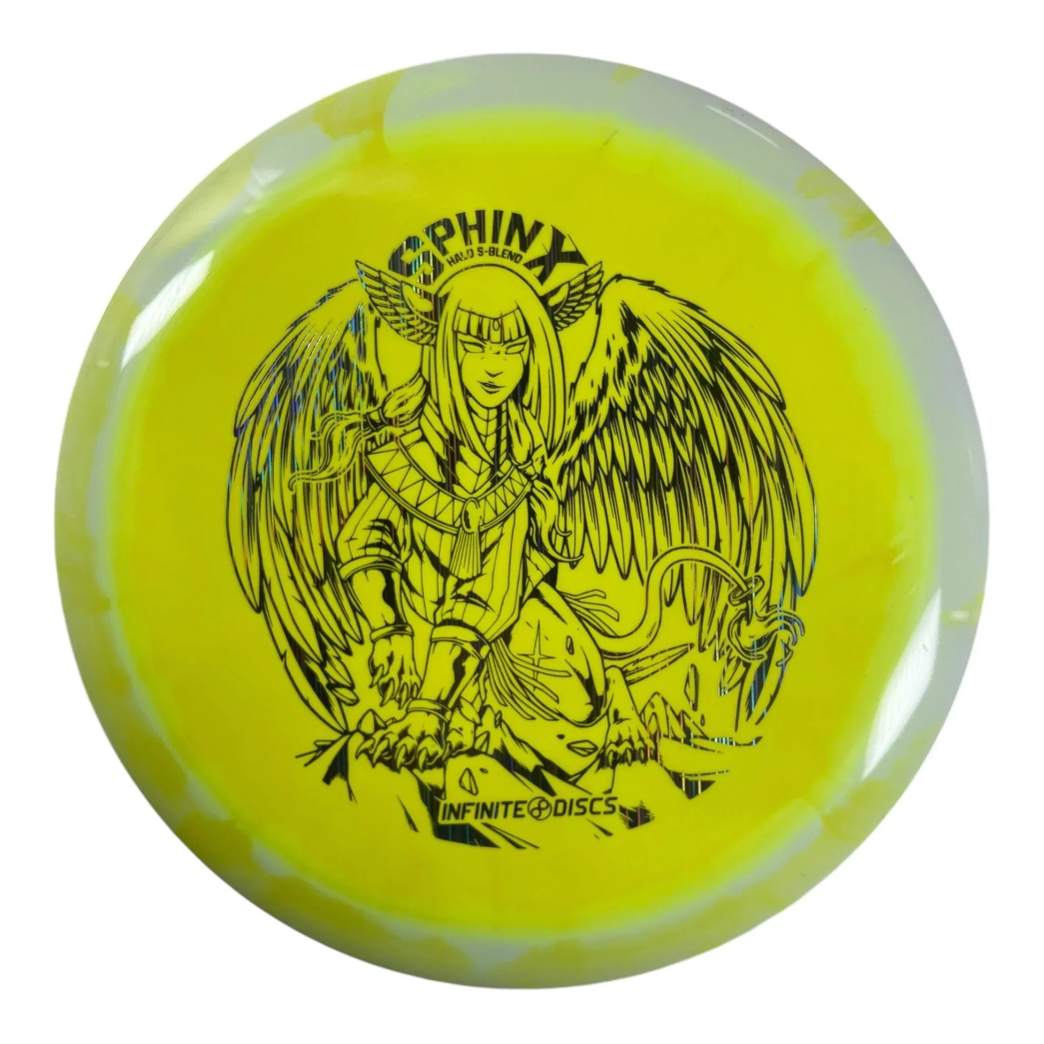 Infinite Discs Sphinx | Halo S - Blend | Yellow/Holo 175g Disc Golf