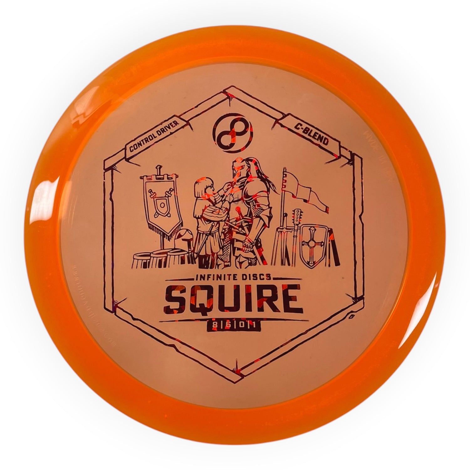 Infinite Discs Squire | C-Blend | Orange/Red 171g Disc Golf