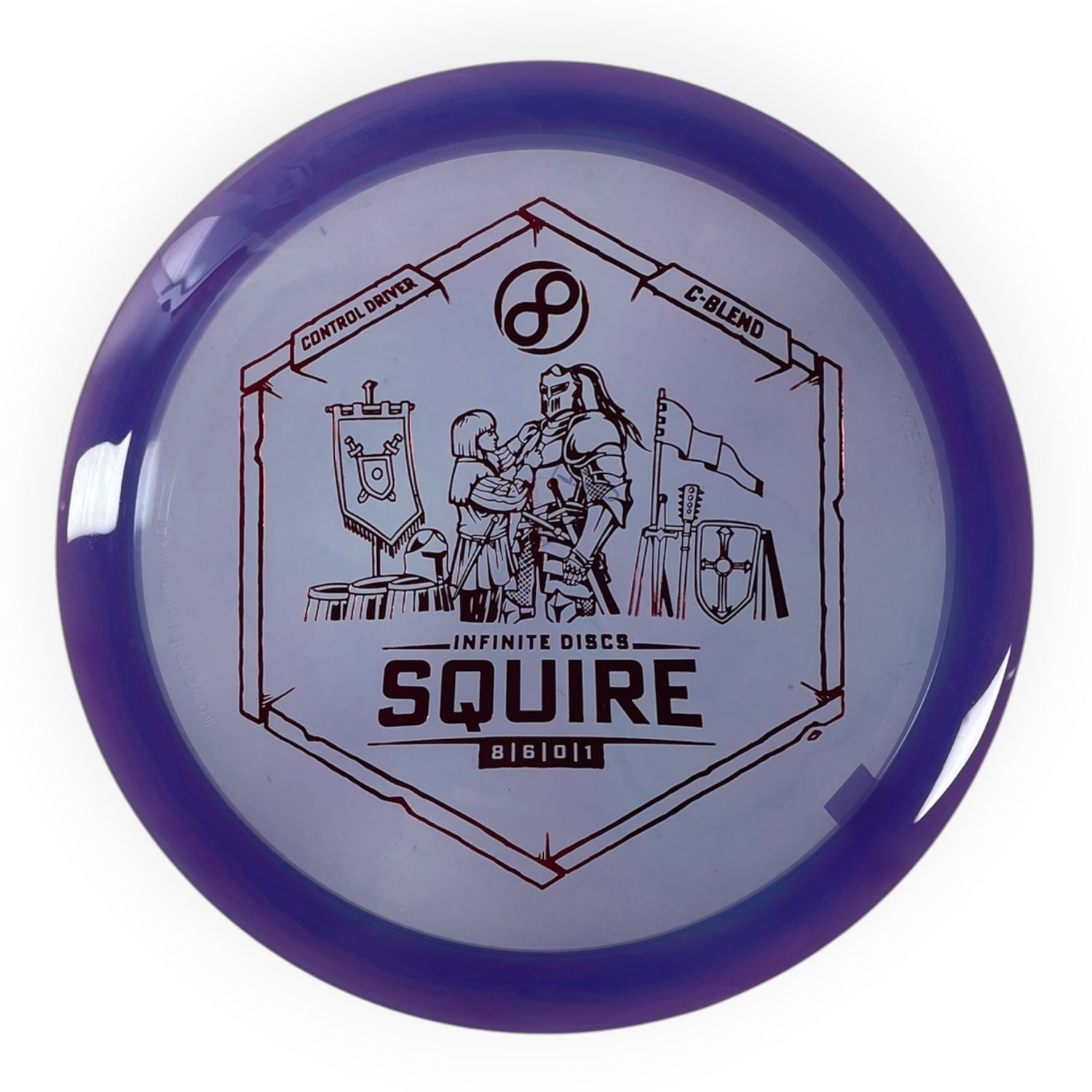Infinite Discs Squire | C-Blend | Purple/Red 175g Disc Golf