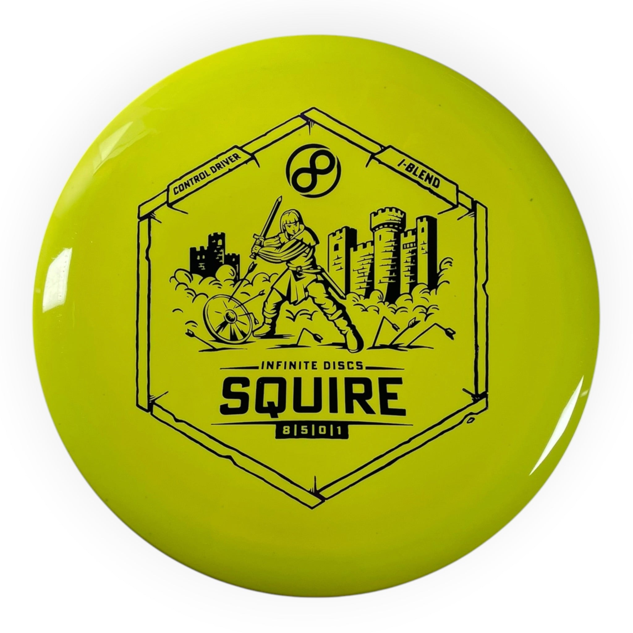 Infinite Discs Squire | I-Blend | Yellow/Purple 171g Disc Golf
