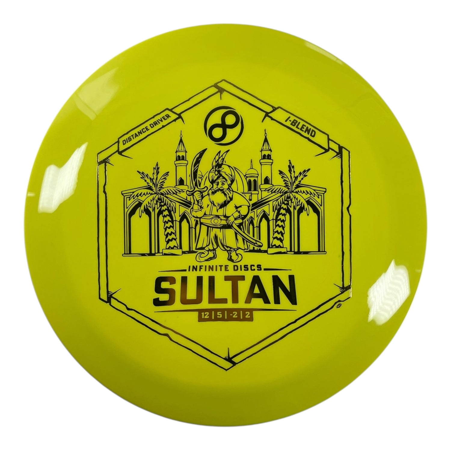 Infinite Discs Sultan | I-Blend | Yellow/Gold 166g Disc Golf