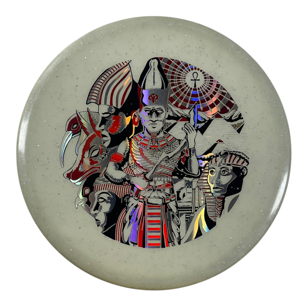 Infinite Discs Tomb | Metal Flake Glow C-Blend | Glow/Red 173g Disc Golf