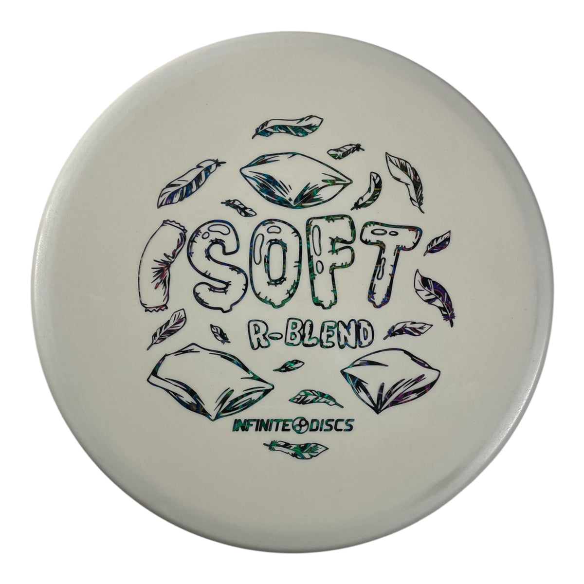 Infinite Discs Tomb | R-Blend Soft | White/Holo 175g Disc Golf