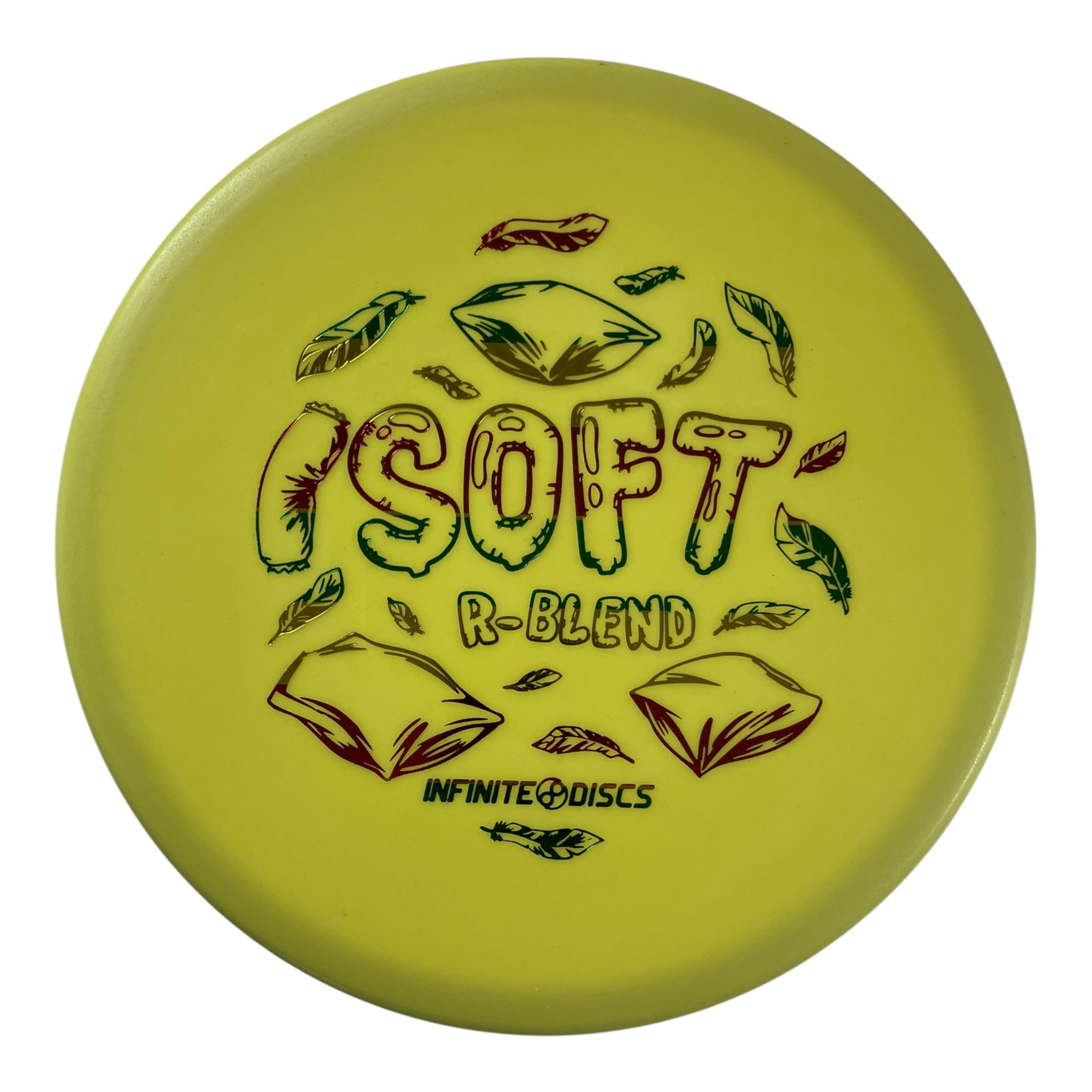 Infinite Discs Tomb | R-Blend Soft | Yellow/Rasta 175g Disc Golf