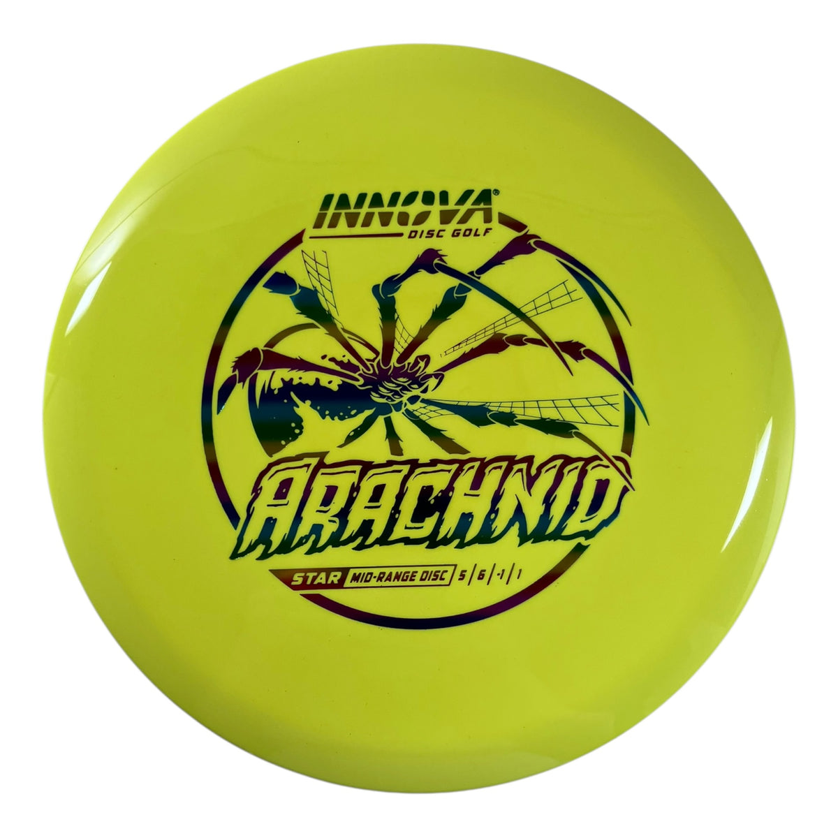 Innova Champion Discs Arachnid | Star | Yellow/Rainbow 175g Disc Golf
