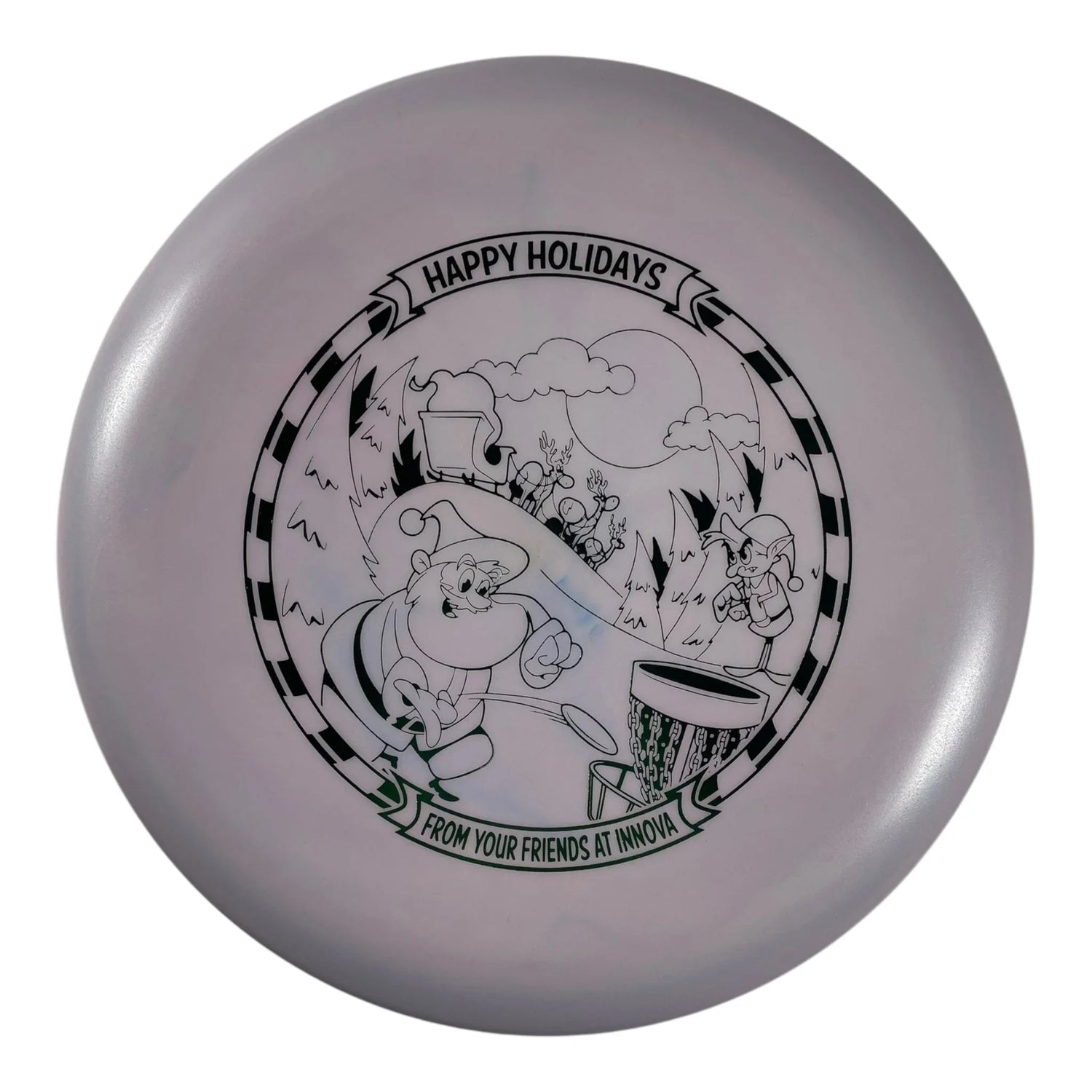 Innova Champion Discs Aviar Driver | R - Pro Glow | Purple/Green 167g (Christmas) Disc Golf