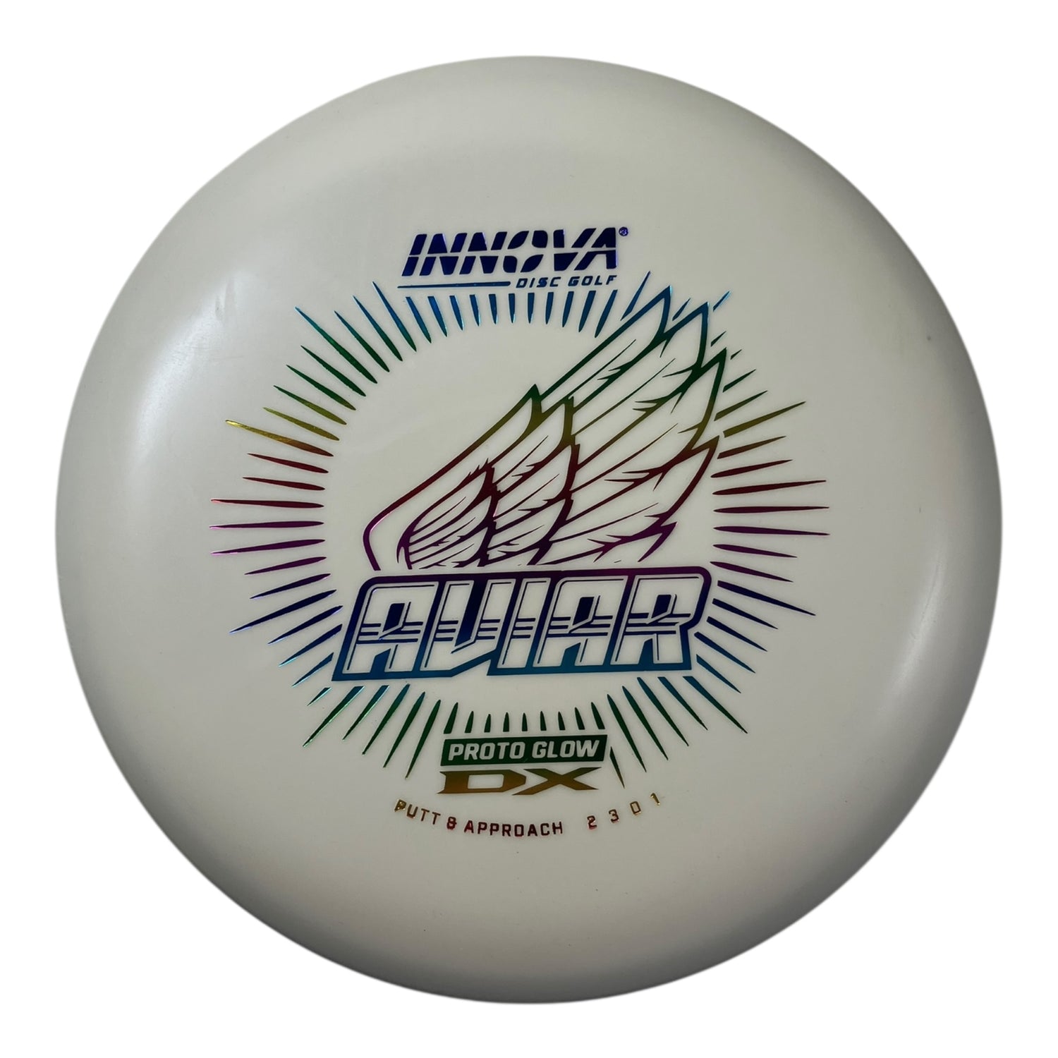 Innova Champion Discs Aviar | Proto Glow DX | Glow/Rainbow 171g Disc Golf
