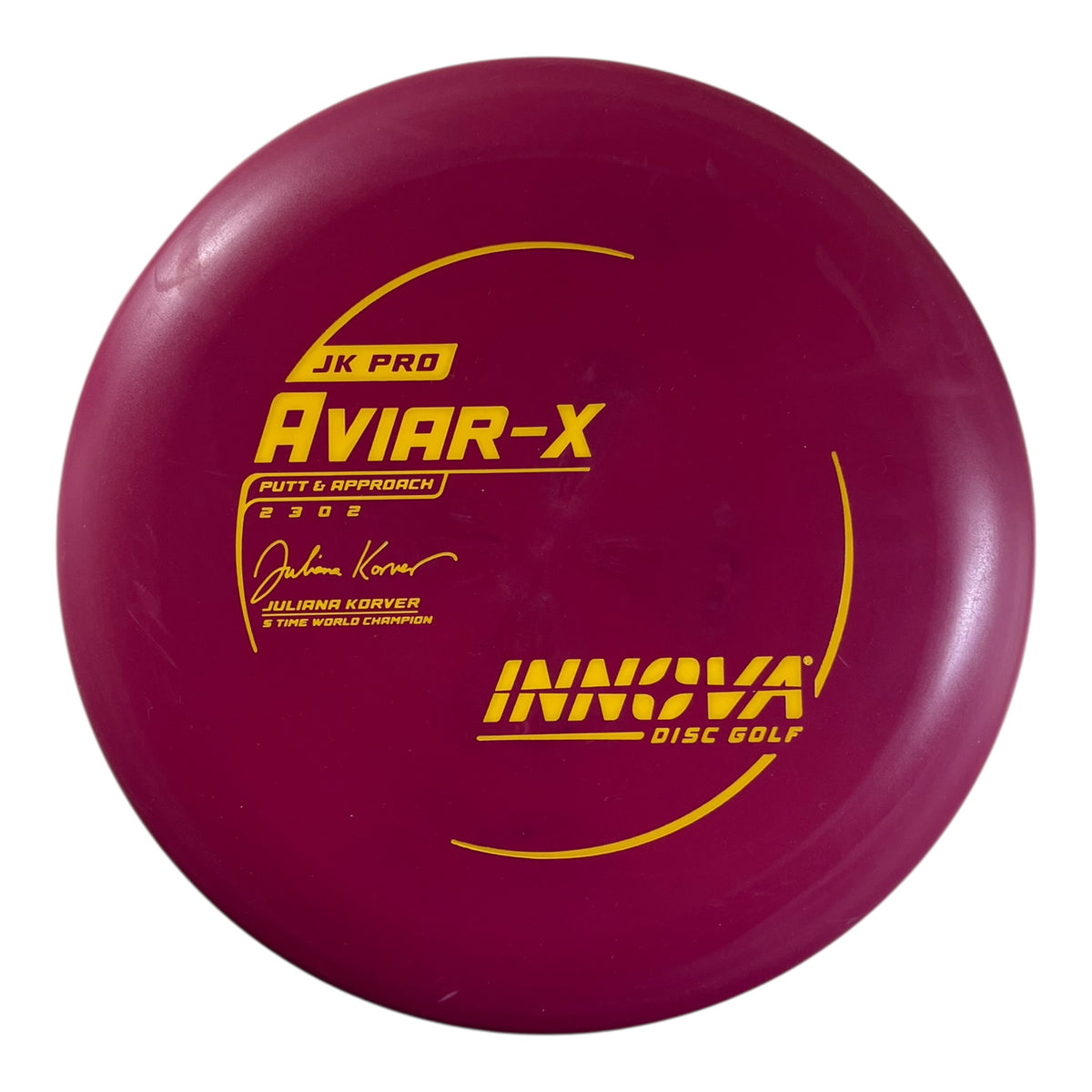 Innova Champion Discs Aviar-X | JK Pro | Maroon/Yellow 171g (Juliana Korver) Disc Golf