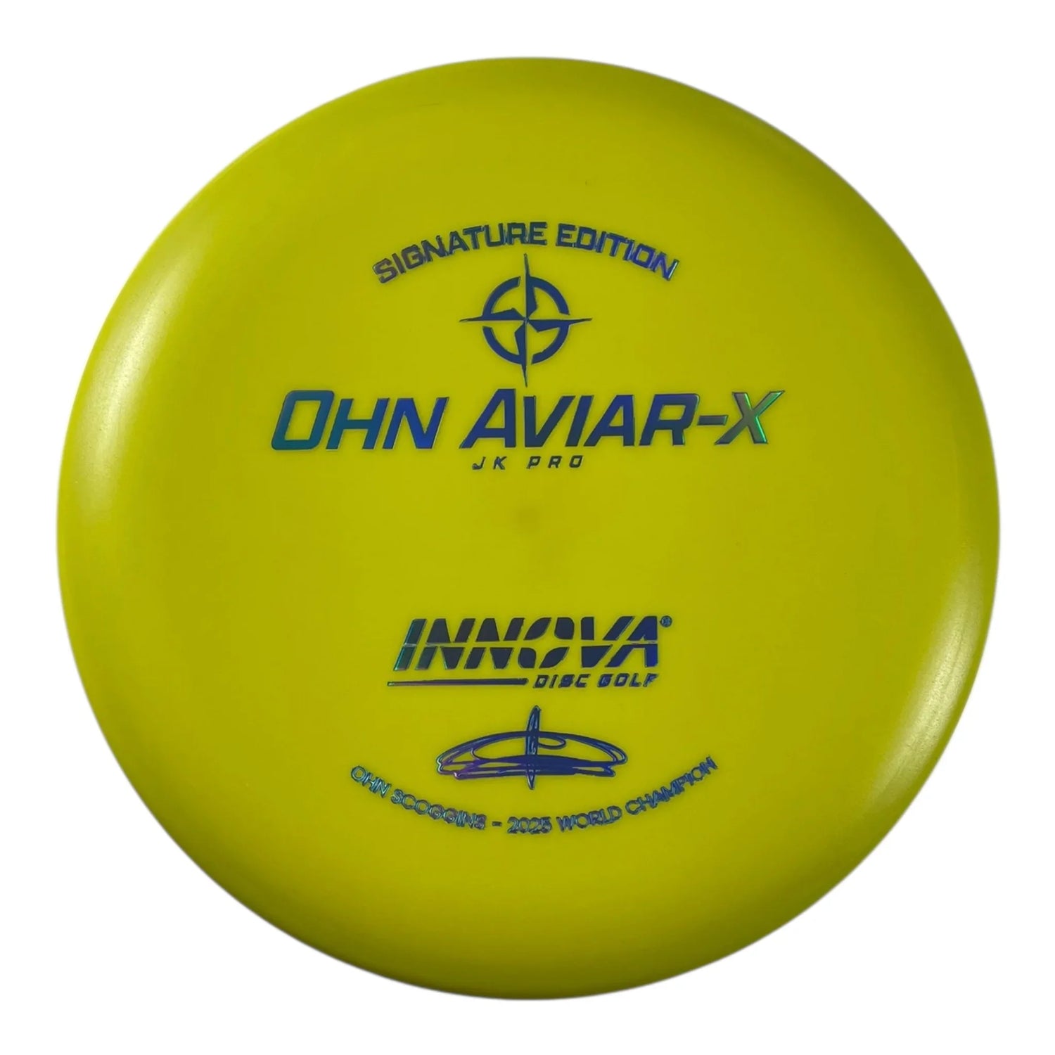 Innova Champion Discs Aviar-X | JK Pro | Yellow/Blue Holo 175g (Ohn Scoggins) Disc Golf