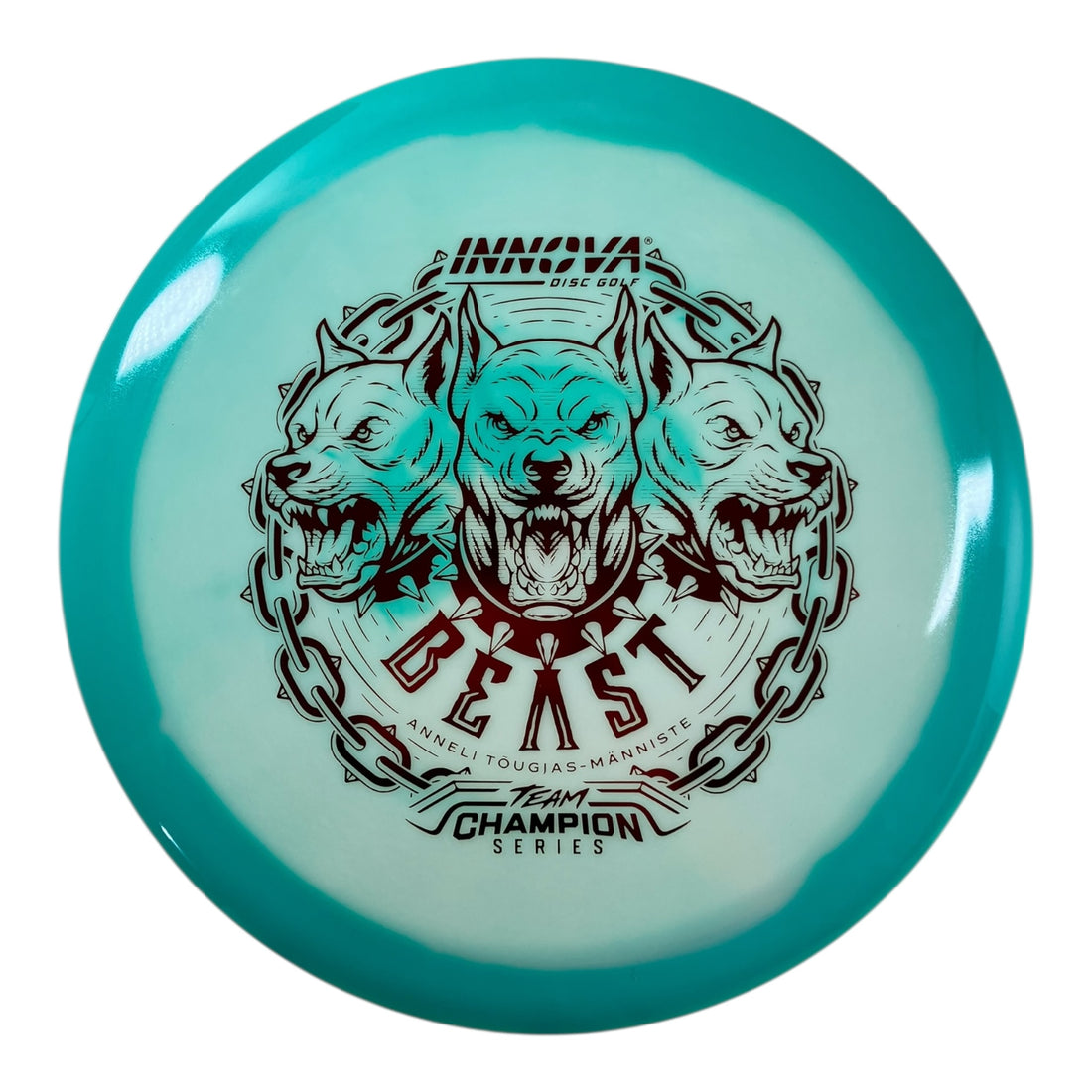 Innova Champion Discs Beast | Proto Glow Halo Star | Teal/Red 171g (Anneli Tougias-Manniste) Disc Golf