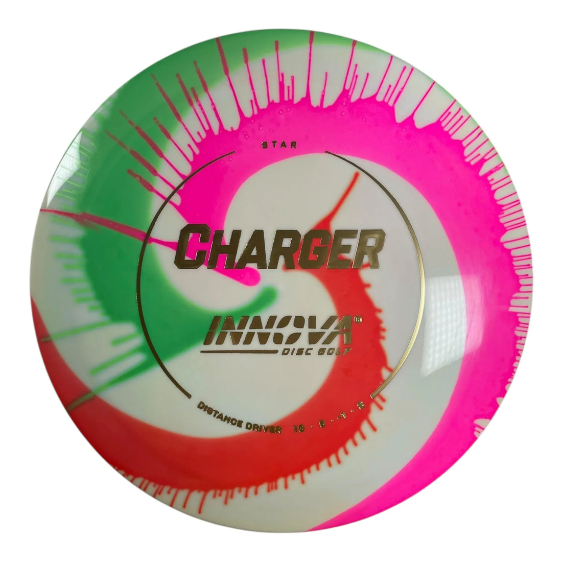 Innova Champion Discs Charger | Star I-Dye | Green/Pink/Gold 175g Disc Golf