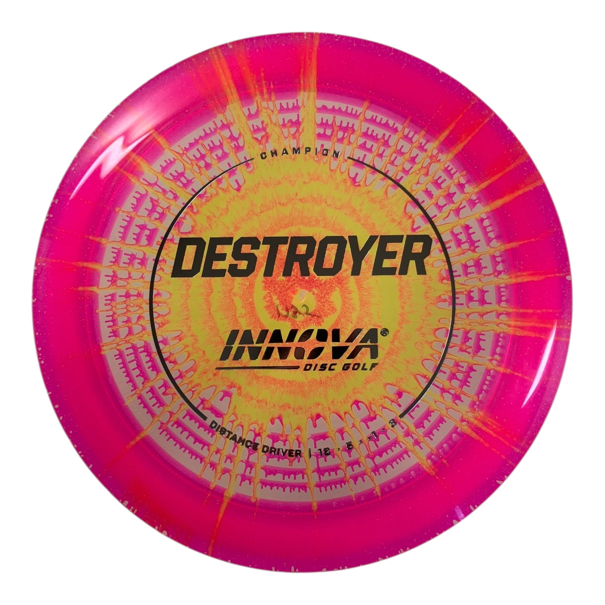 Innova Champion Discs Destroyer | Champion I-Dye | Pink/Yellow 175g Disc Golf