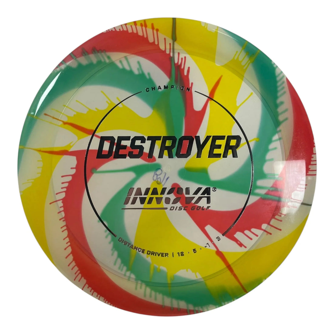 Innova Champion Discs Destroyer | Champion I-Dye | Rasta/Silver 168g Disc Golf