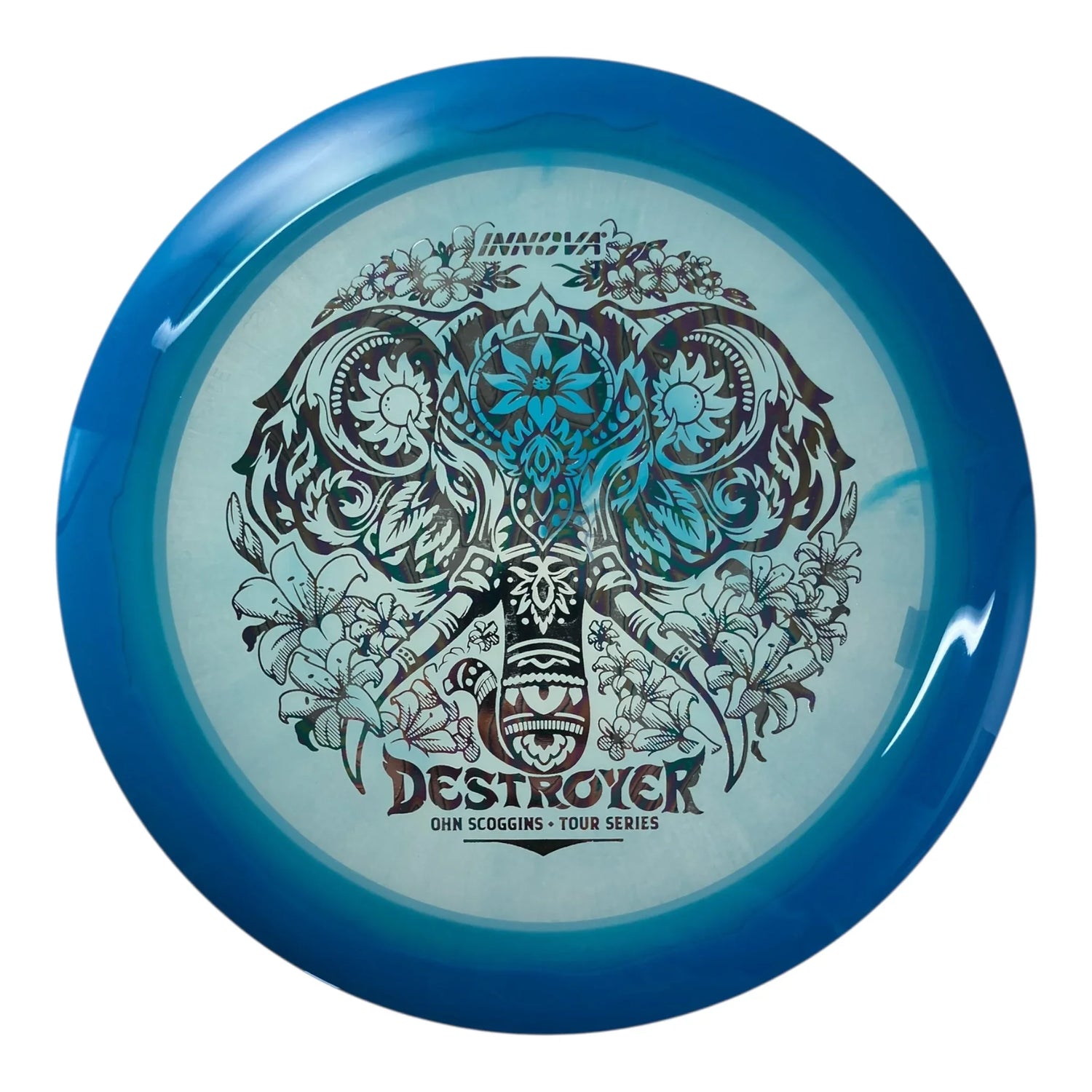 Innova Champion Discs Destroyer | Halo Champion | Blue/Oil Slick 173g (Ohn Scoggins) Disc Golf