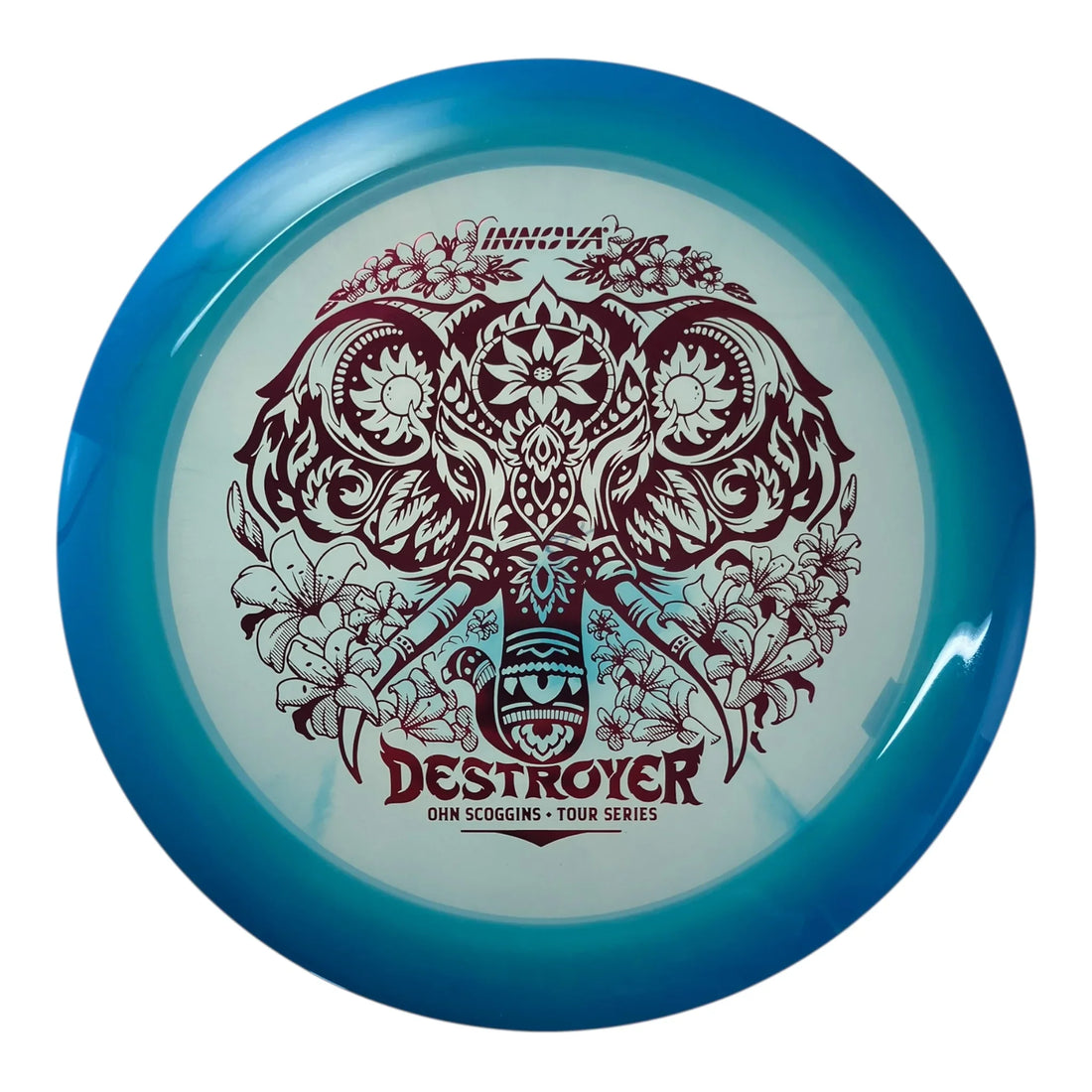 Innova Champion Discs Destroyer | Halo Champion | Blue/Red 173g (Ohn Scoggins) Disc Golf