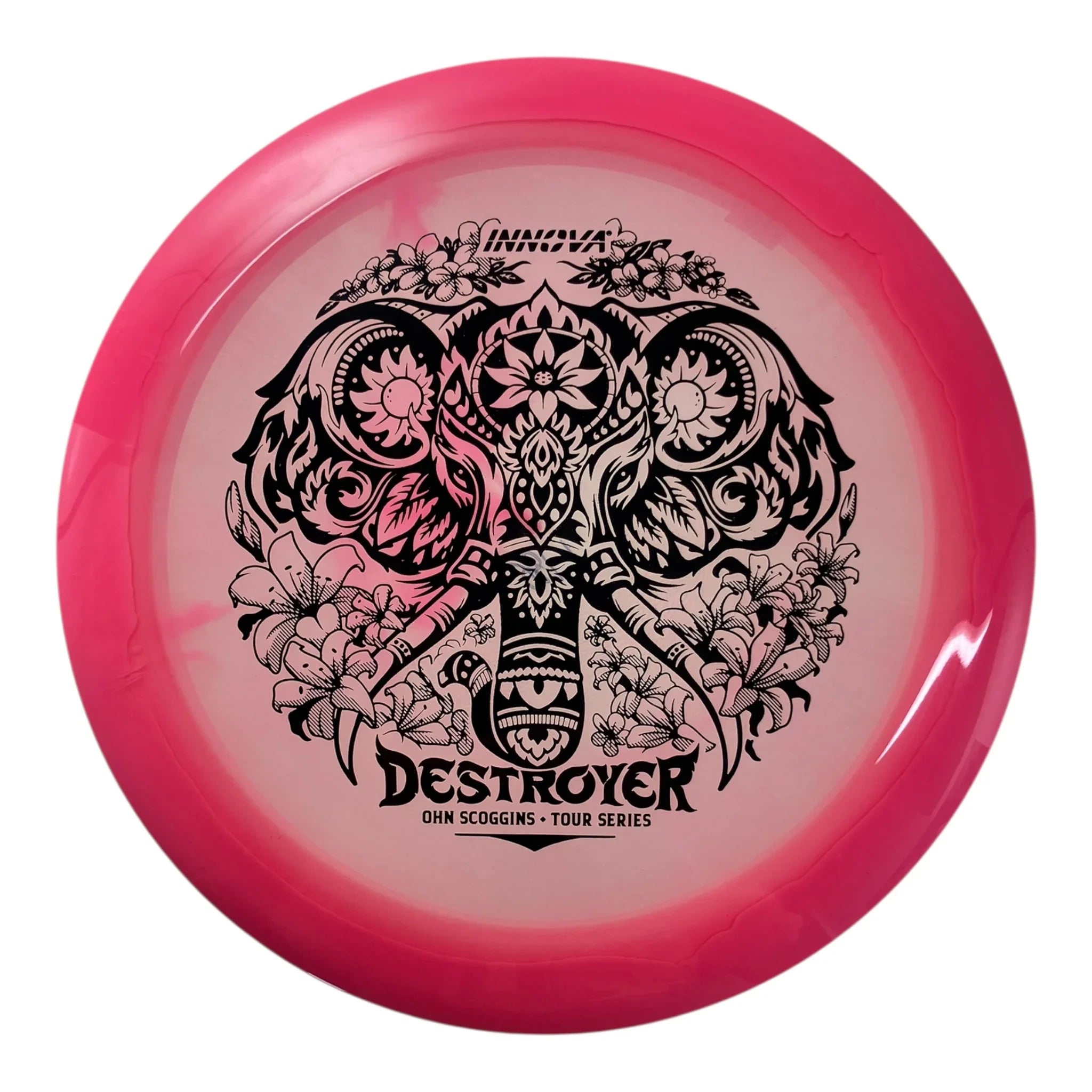 Innova Champion Discs Destroyer | Halo Champion | Pink/Black 173g (Ohn Scoggins) Disc Golf