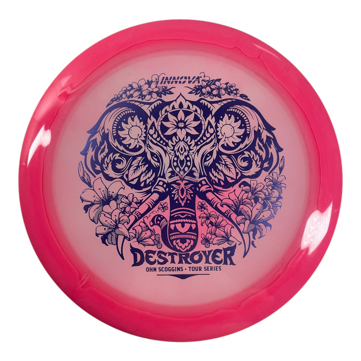 Innova Champion Discs Destroyer | Halo Champion | Pink/Purple 173g (Ohn Scoggins) Disc Golf