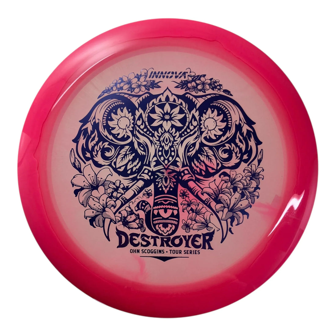 Innova Champion Discs Destroyer | Halo Champion | Pink/Purple 173g (Ohn Scoggins) Disc Golf