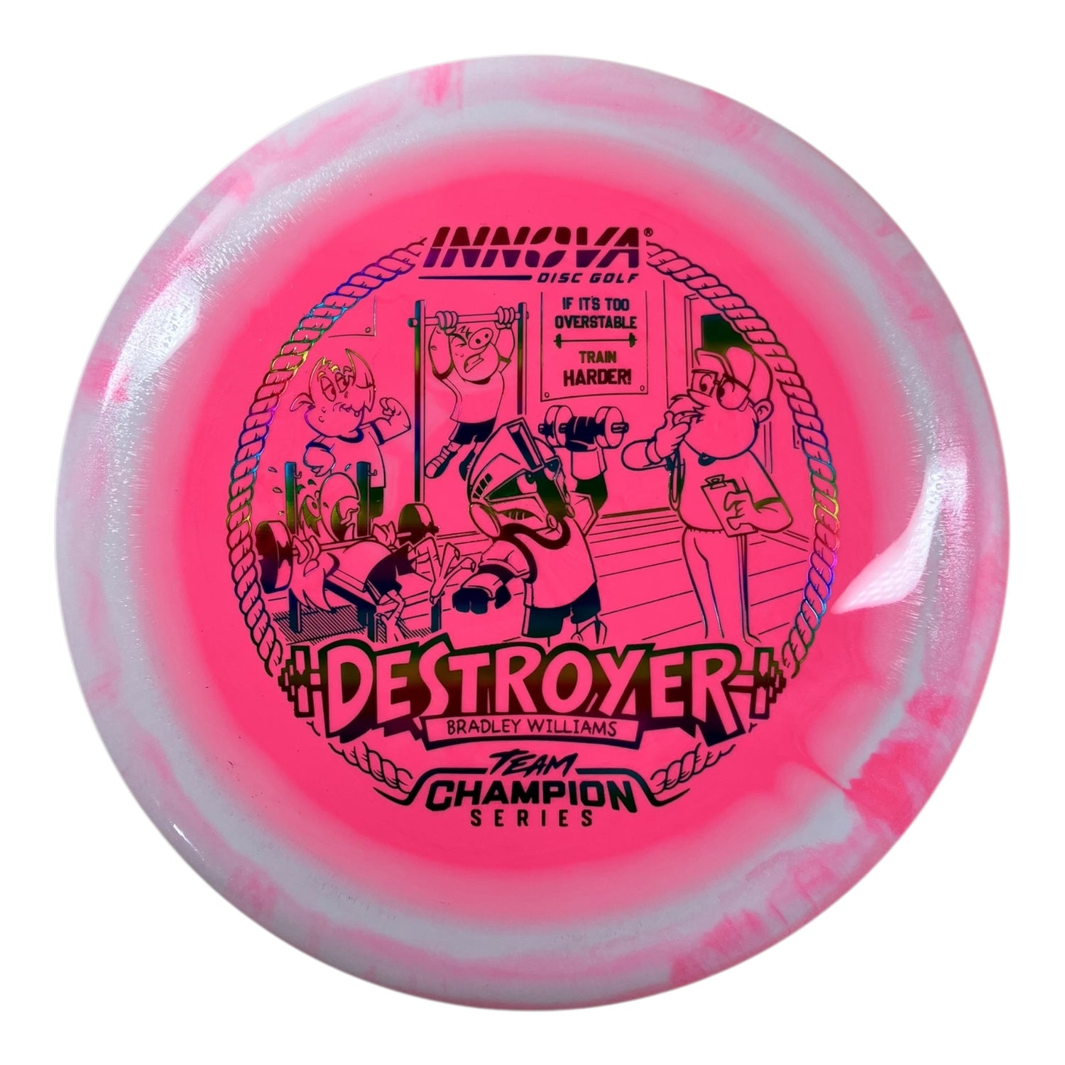 Innova Champion Discs Destroyer | Halo Star | Pink/Rainbow 157g (Bradley Williams) Disc Golf