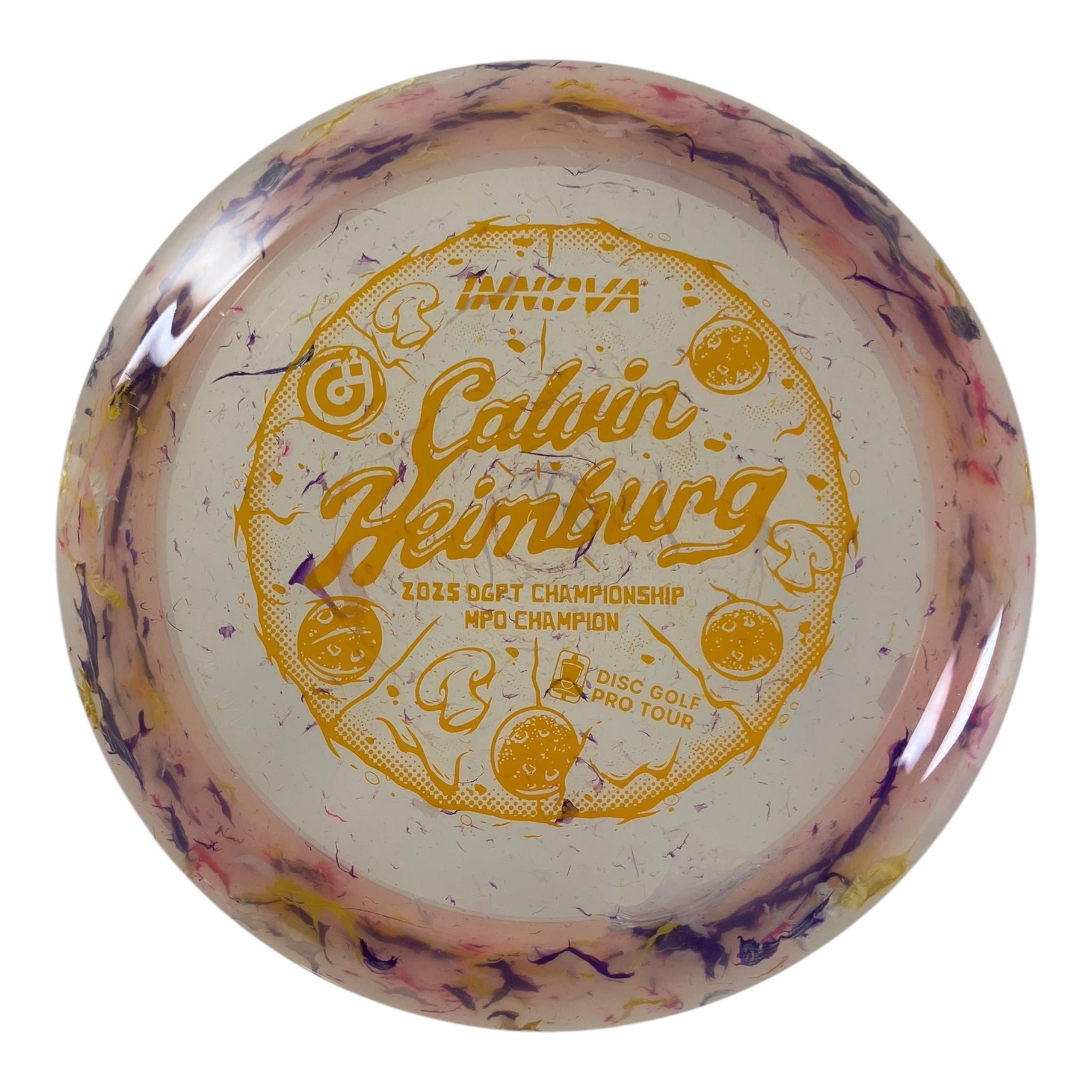 Innova Champion Discs Destroyer | Party Time | Pink/Yellow 173g (Commemorative) Disc Golf