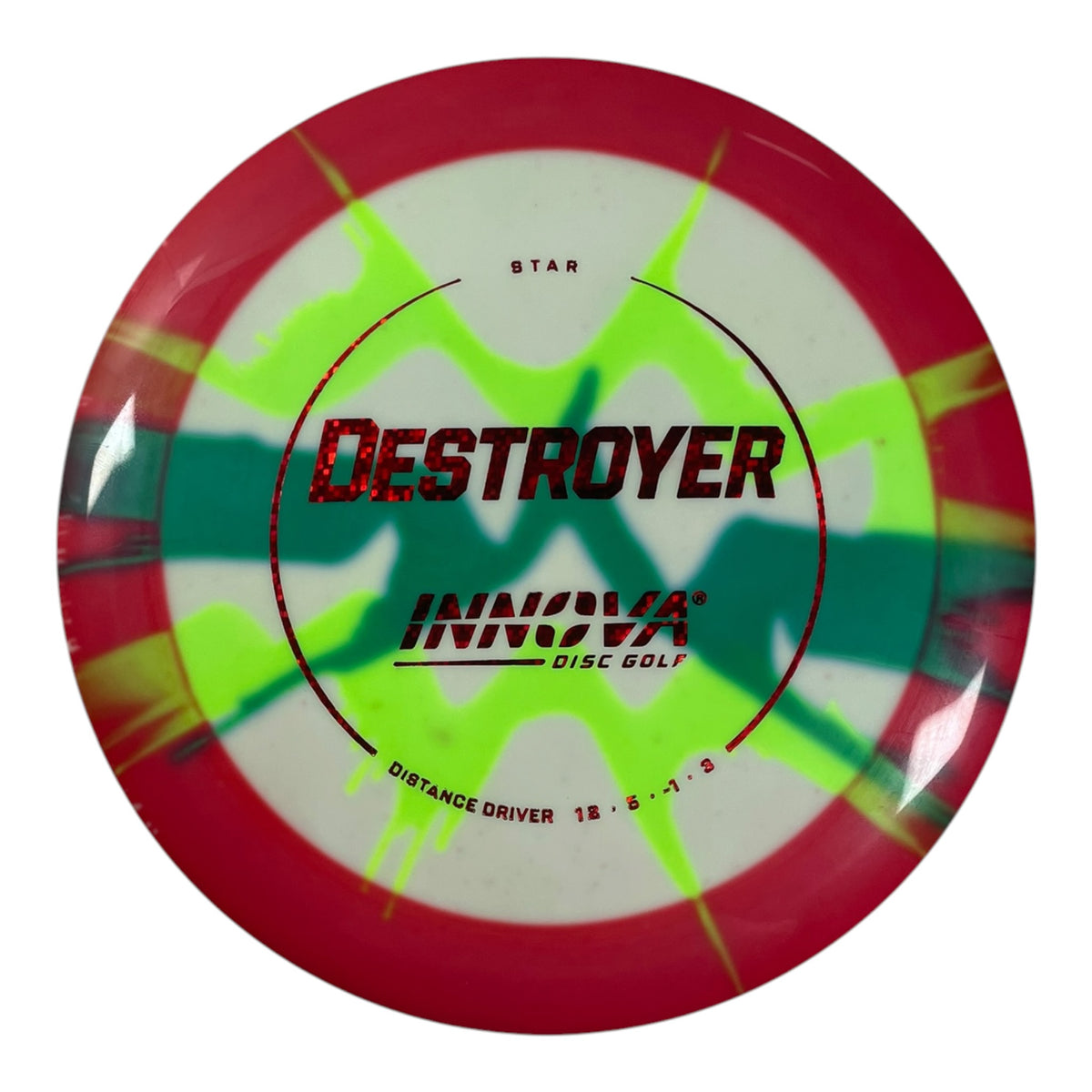 Innova Champion Discs Destroyer | Star I-Dye | Multi/Red Sparkle 174g Disc Golf