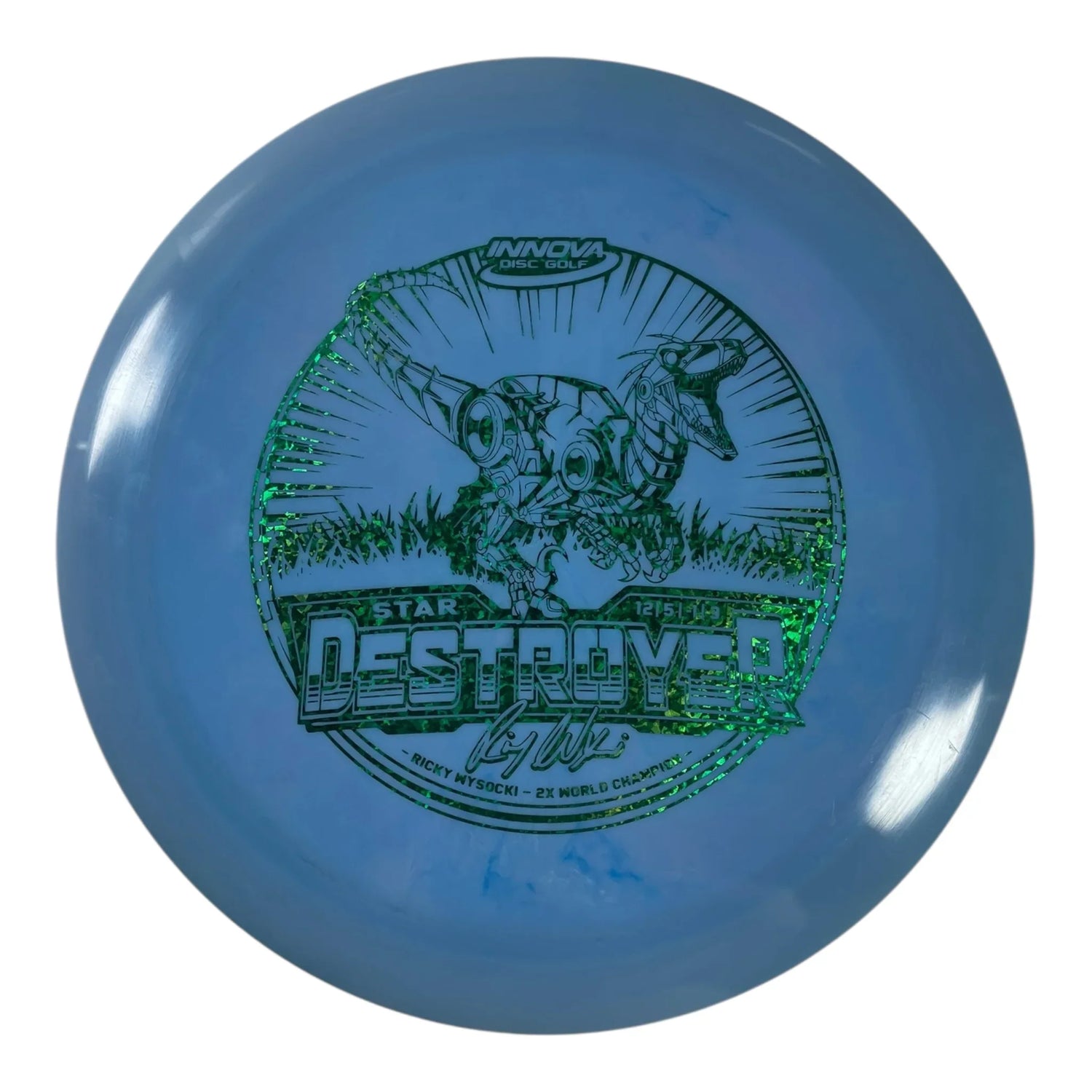 Innova Champion Discs Destroyer | Star | Blue/Green 175g (Ricky Wysocki Raptor Stamp) Disc Golf