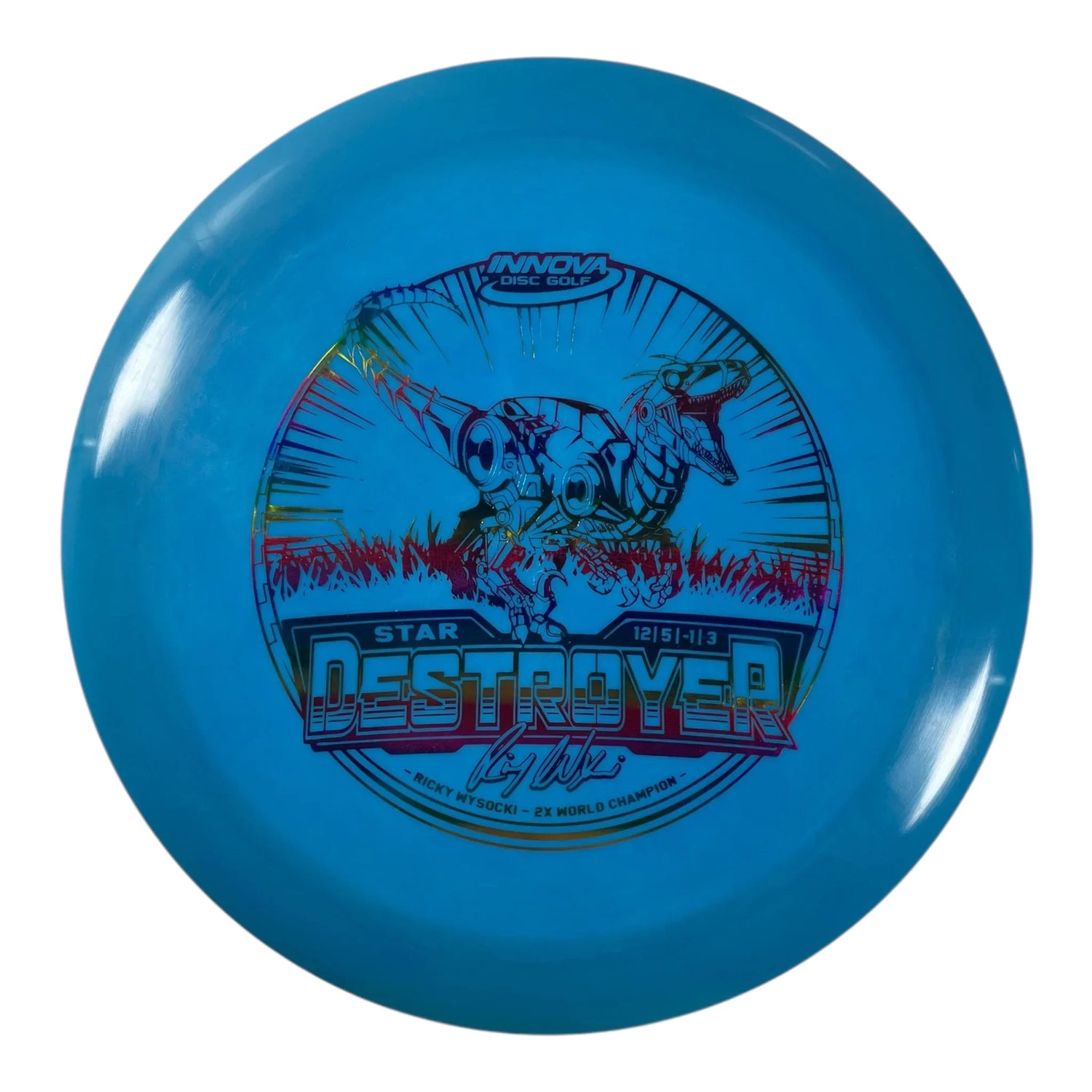 Innova Champion Discs Destroyer | Star | Blue/Rainbow 175g (Ricky Wysocki Raptor Stamp) Disc Golf