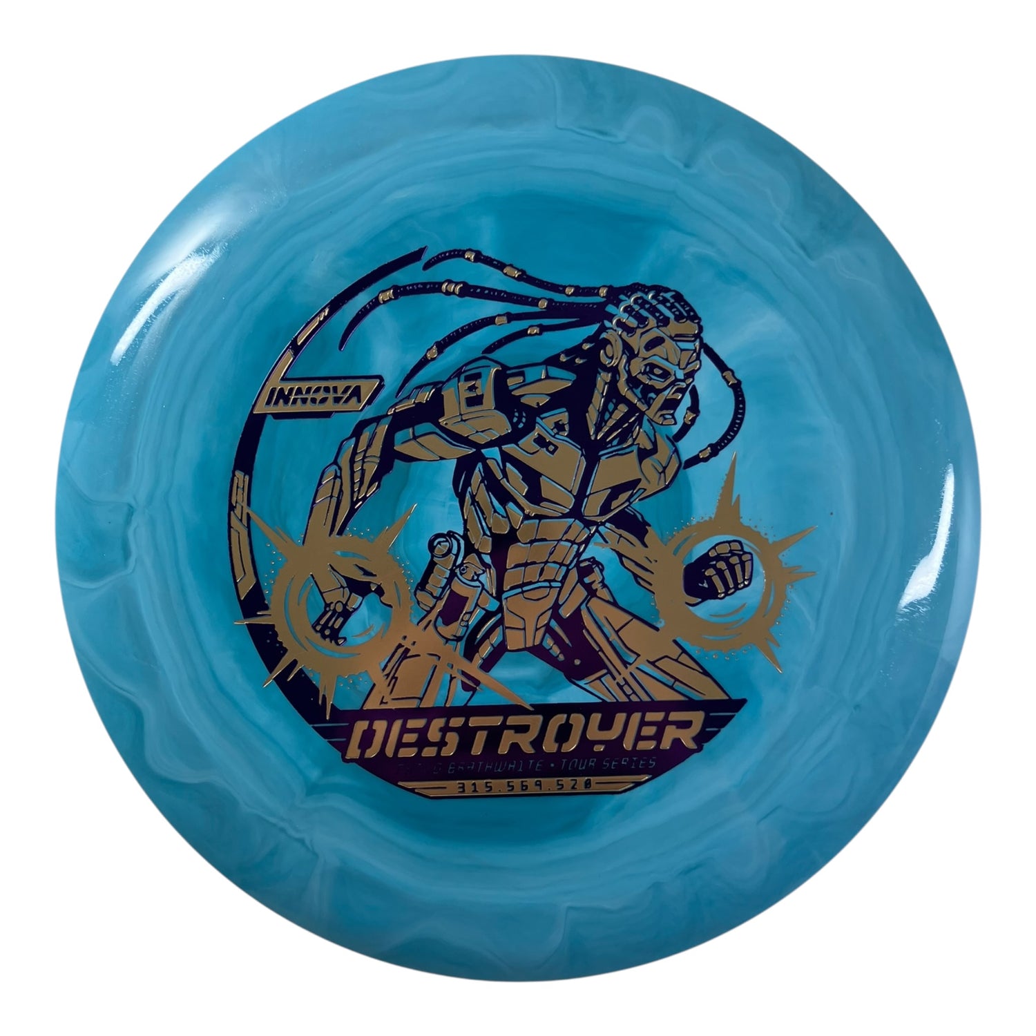 Innova Champion Discs Destroyer | Swirled Star | Blue/Purple/Gold 169g (2026 Philo Brathwaite) Disc Golf