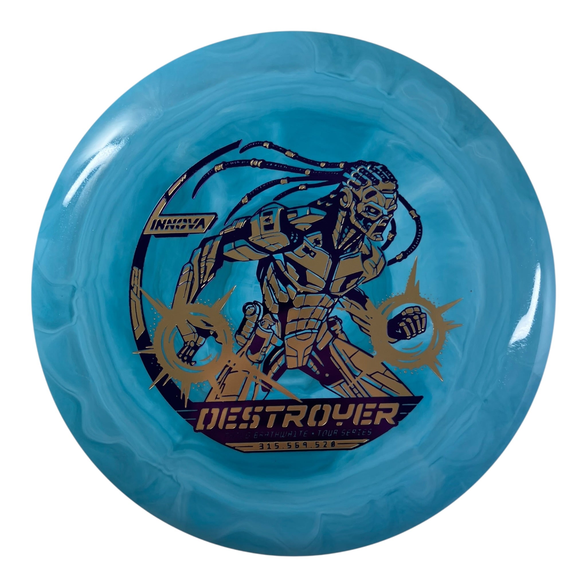 Innova Champion Discs Destroyer | Swirled Star | Blue/Purple/Gold 169g (2026 Philo Brathwaite) Disc Golf