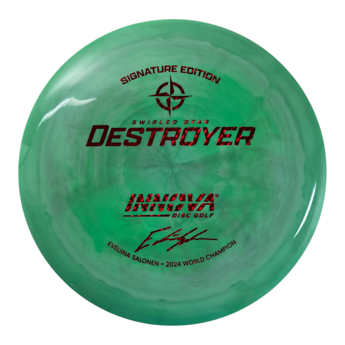 Innova Champion Discs Destroyer | Swirled Star | Green/Red 170g (Eveliina Salonen) Disc Golf