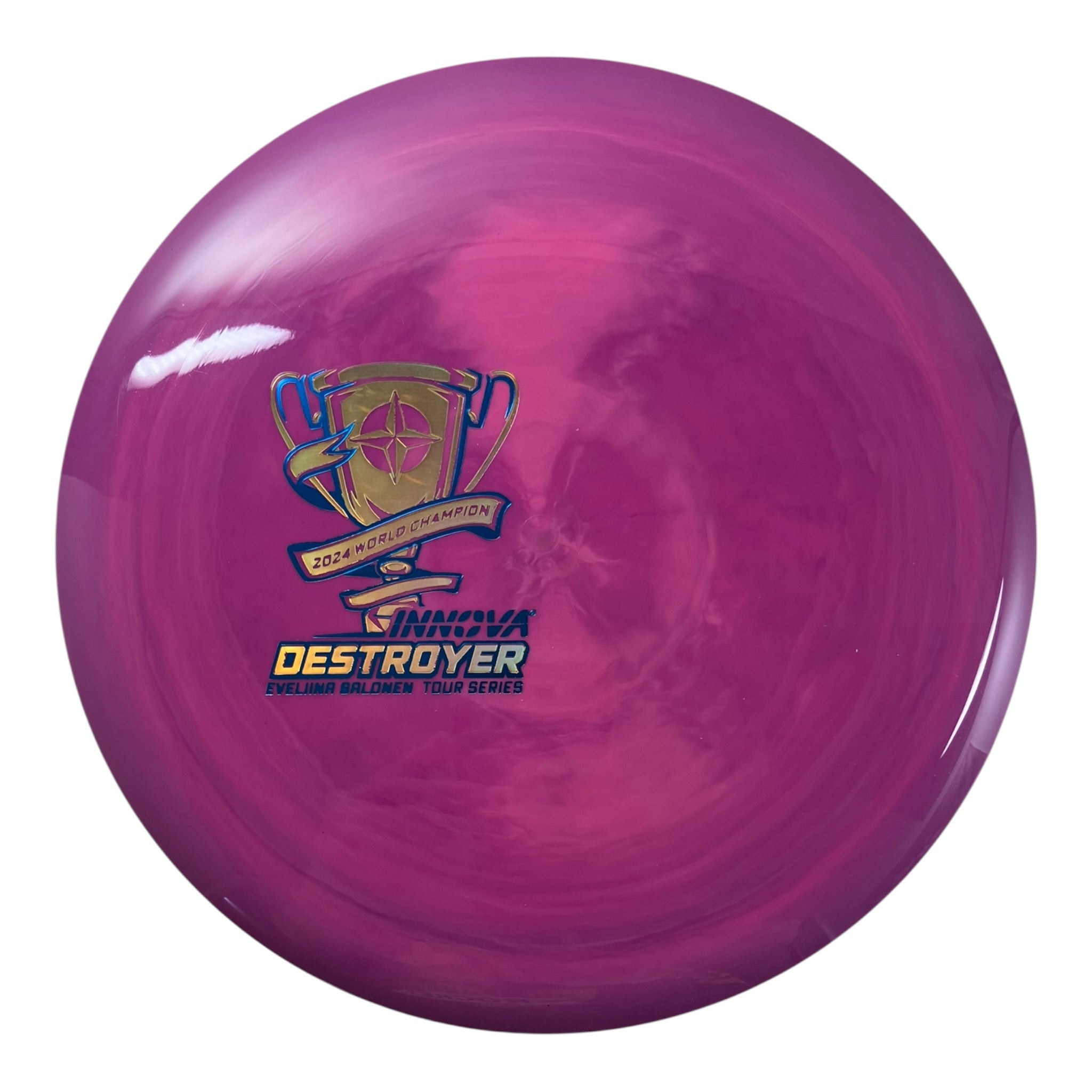 Innova Champion Discs Destroyer | Swirled Star | Pink/Gold 173g (Eveliina Salonen) Disc Golf