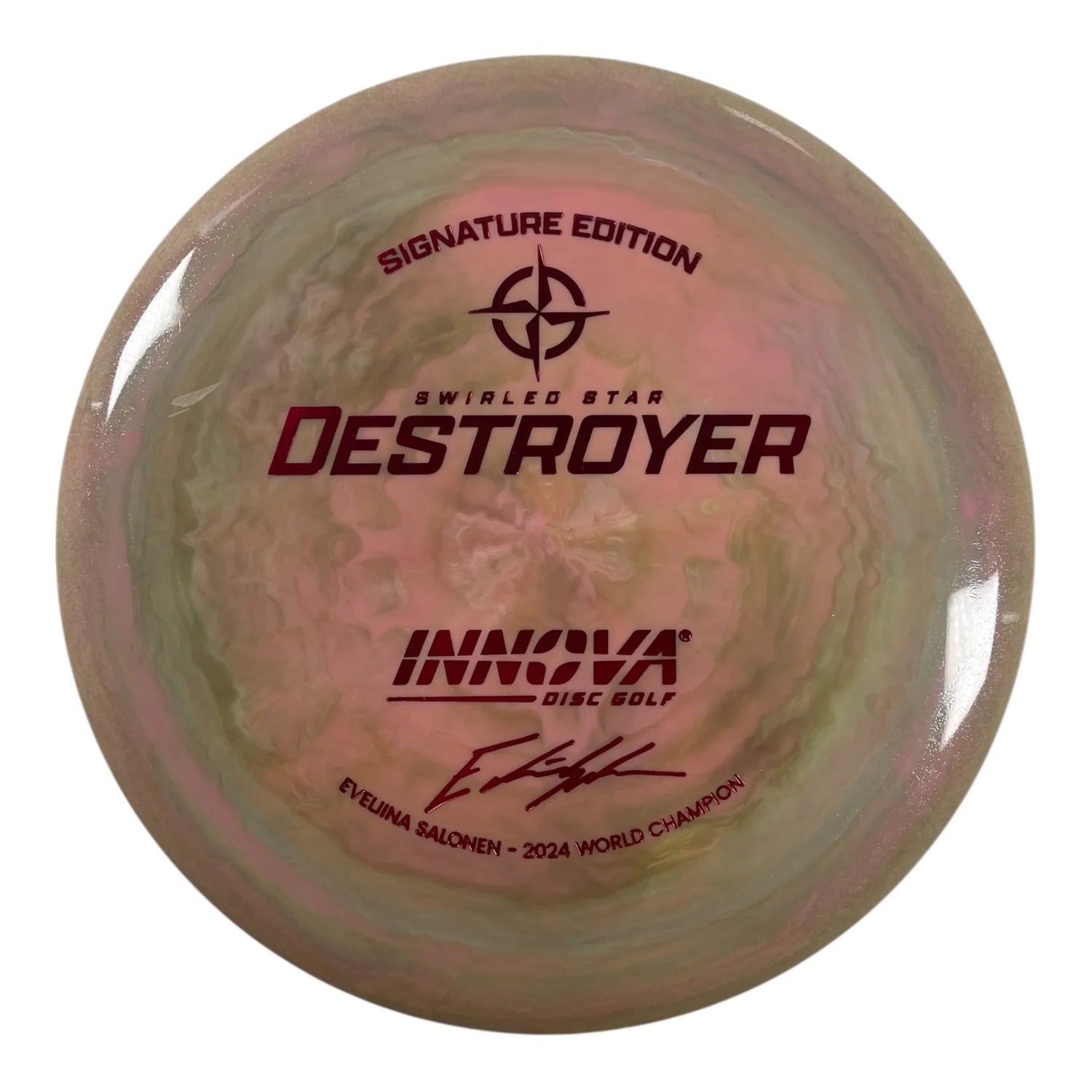 Innova Champion Discs Destroyer | Swirled Star | Pink/Red 168g (Eveliina Salonen) Disc Golf