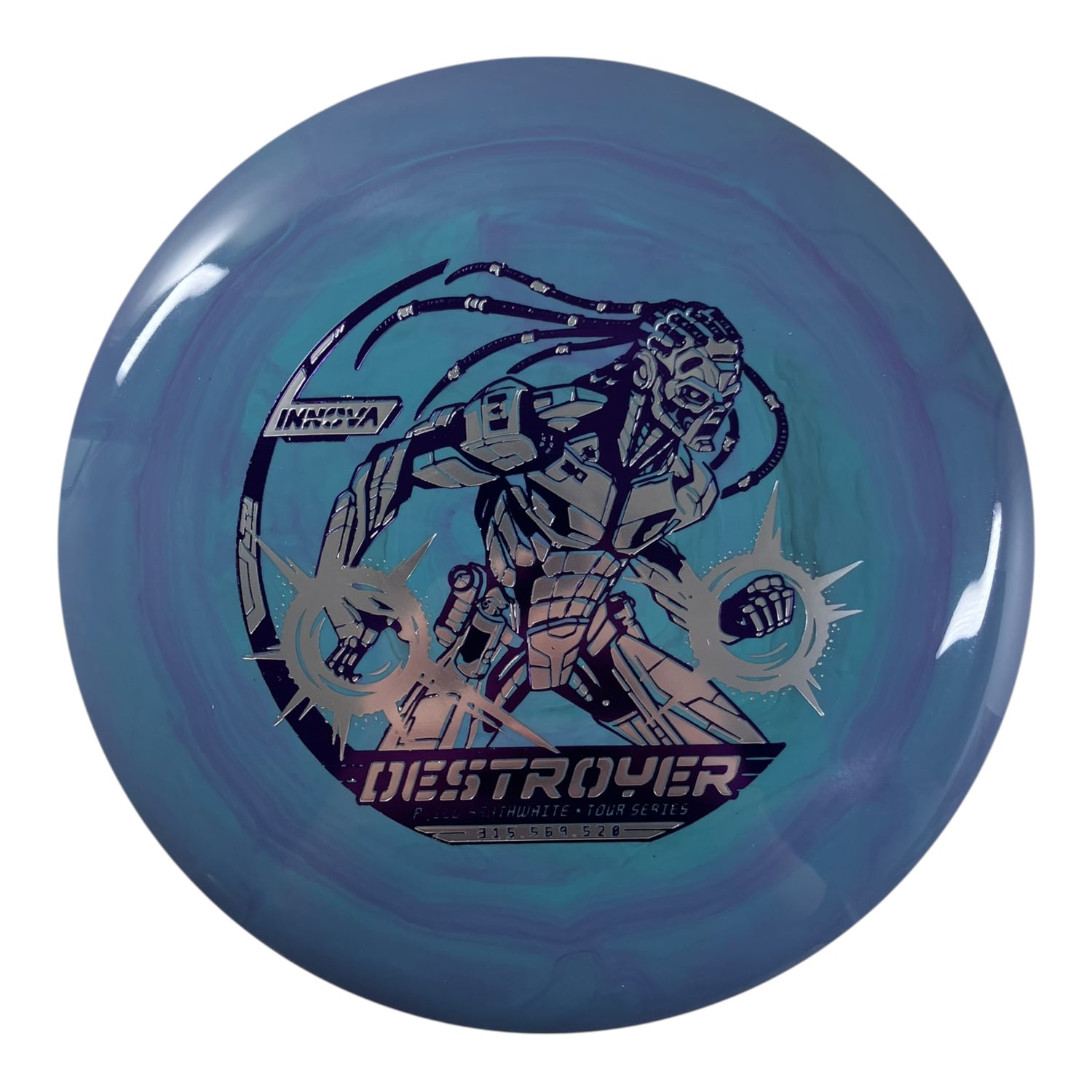 Innova Champion Discs Destroyer | Swirled Star | Purple/Purple/Silver 169g (2026 Philo Brathwaite) Disc Golf