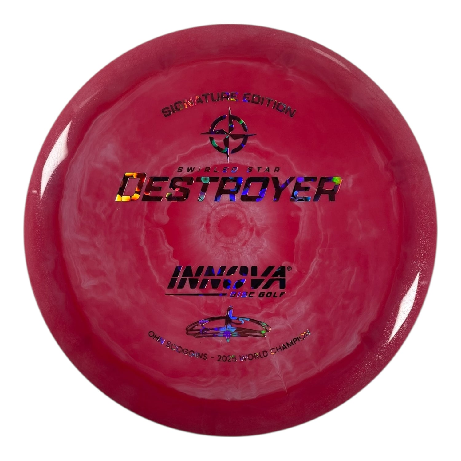 Innova Champion Discs Destroyer | Swirled Star | Red/Flowers 171g (Ohn Scoggins) Disc Golf