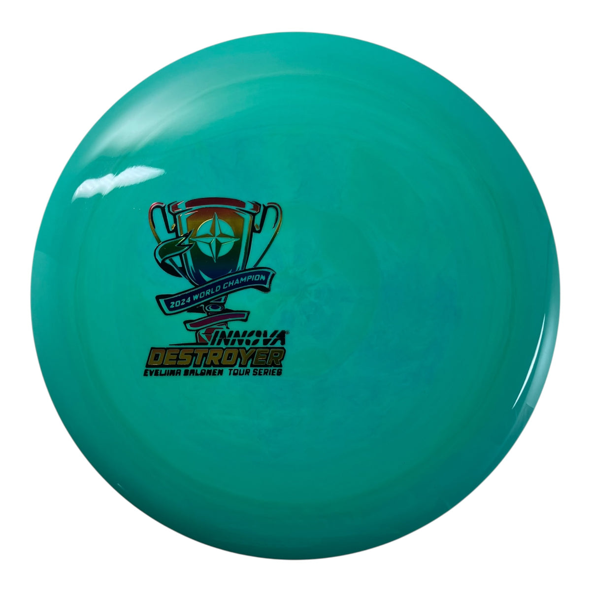 Innova Champion Discs Destroyer | Swirled Star | Teal/Rainbow 173g (Eveliina Salonen) Disc Golf