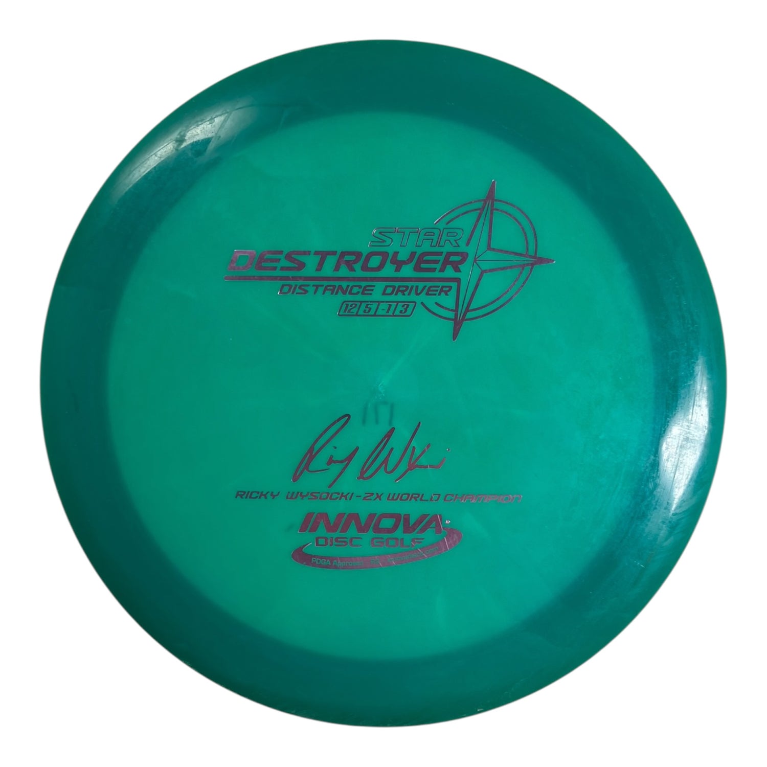 Innova Champion Discs Destroyer - Used Excellent | Star | Green/Purple 171g (Ricky Wysocki) Disc Golf