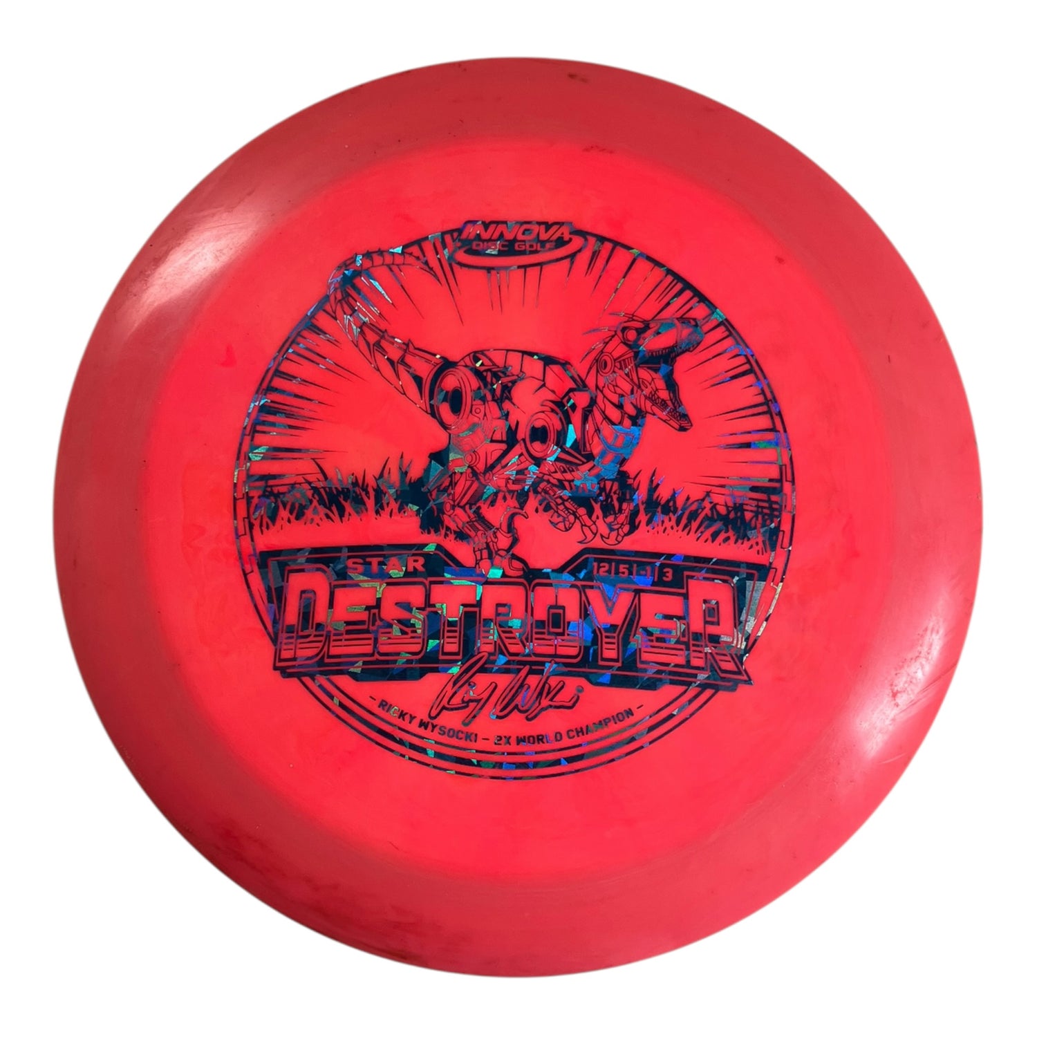 Innova Champion Discs Destroyer - Used Fair | Star | Orange/Blue 175g (Ricky Wysocki Raptor Stamp) Disc Golf