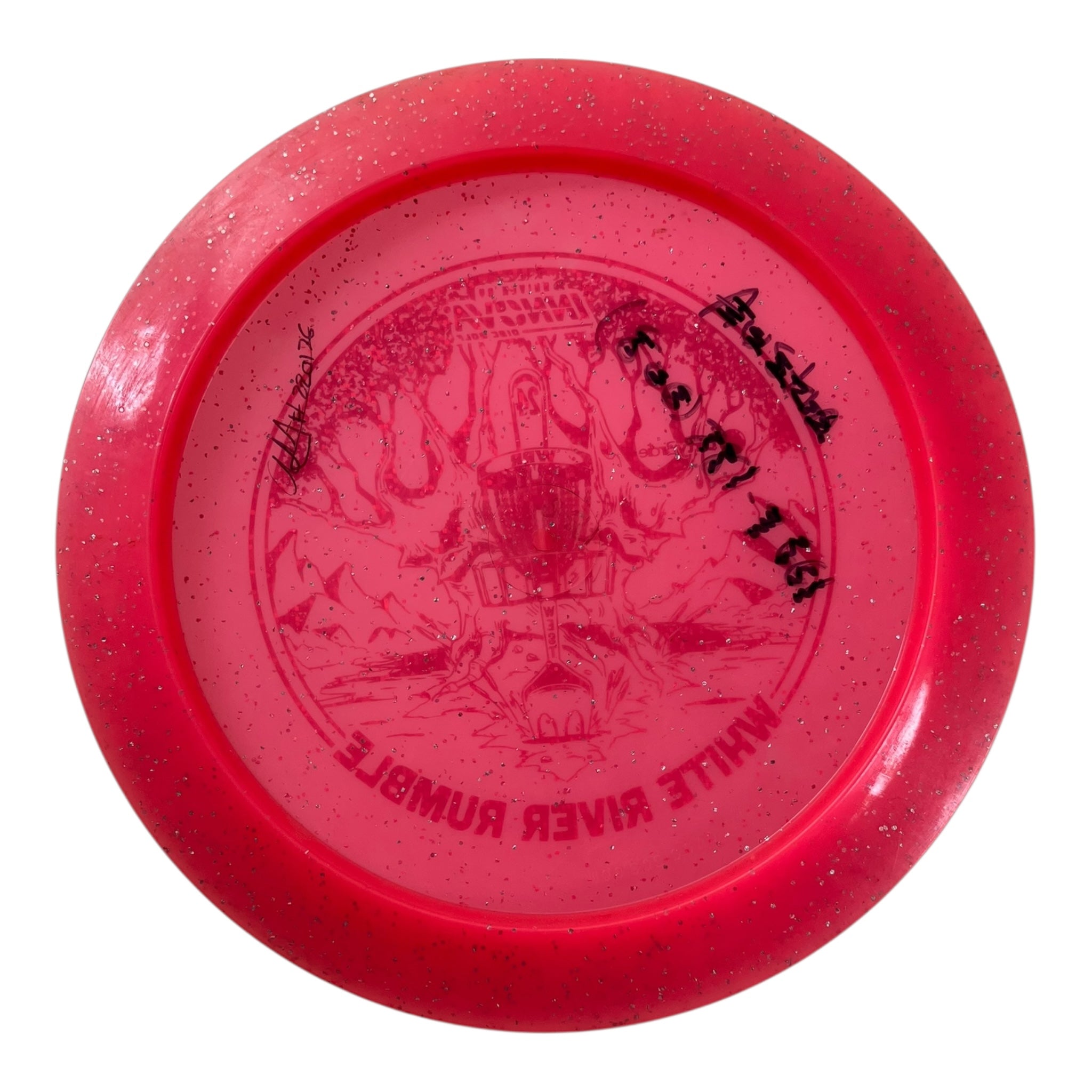 Innova Champion Discs Destroyer - Used Good | Metal Flake | Pink/Red 173g (White River Rumble) Disc Golf