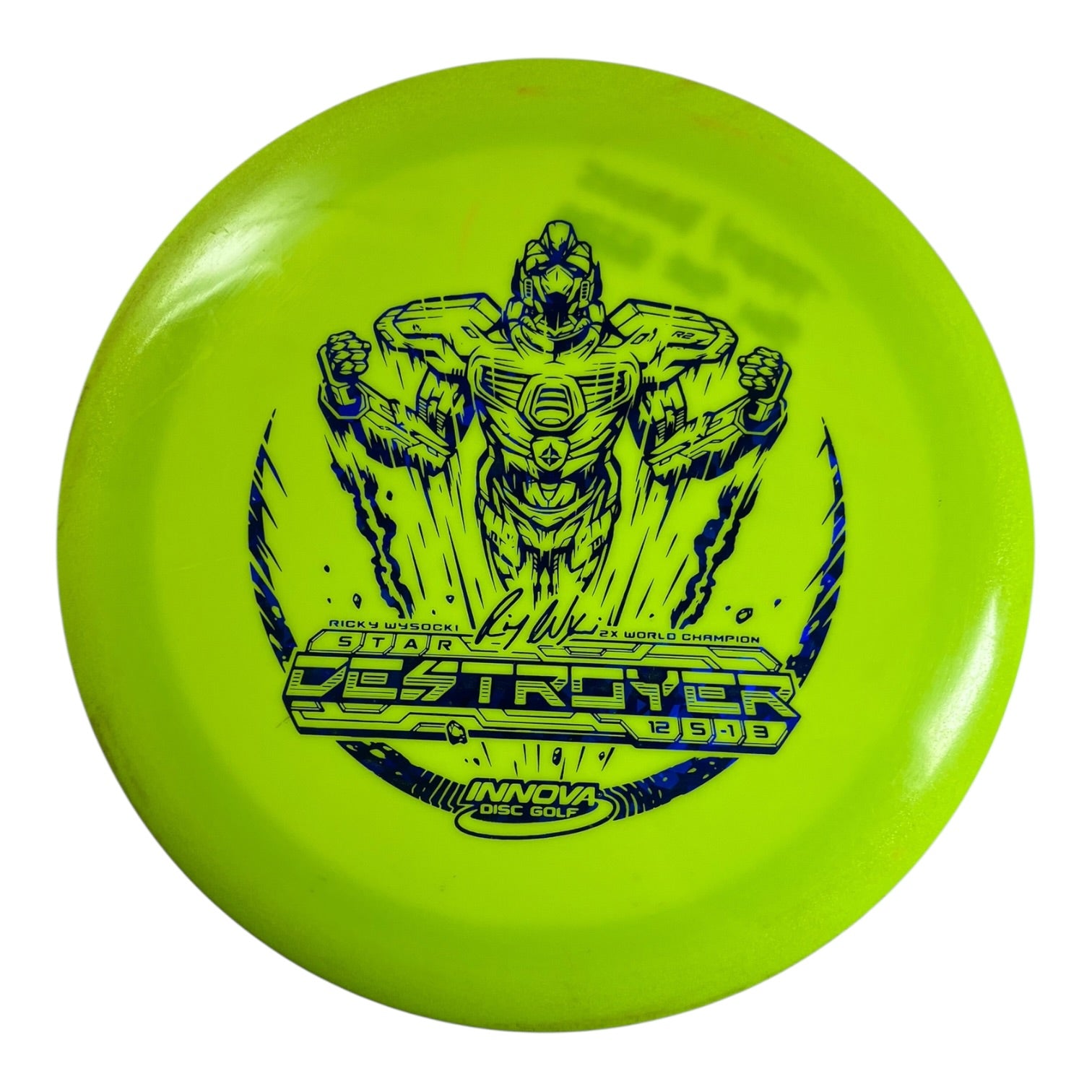 Innova Champion Discs Destroyer - Used Good | Star | Yellow/Blue 167g (Sockibot 2x) Disc Golf