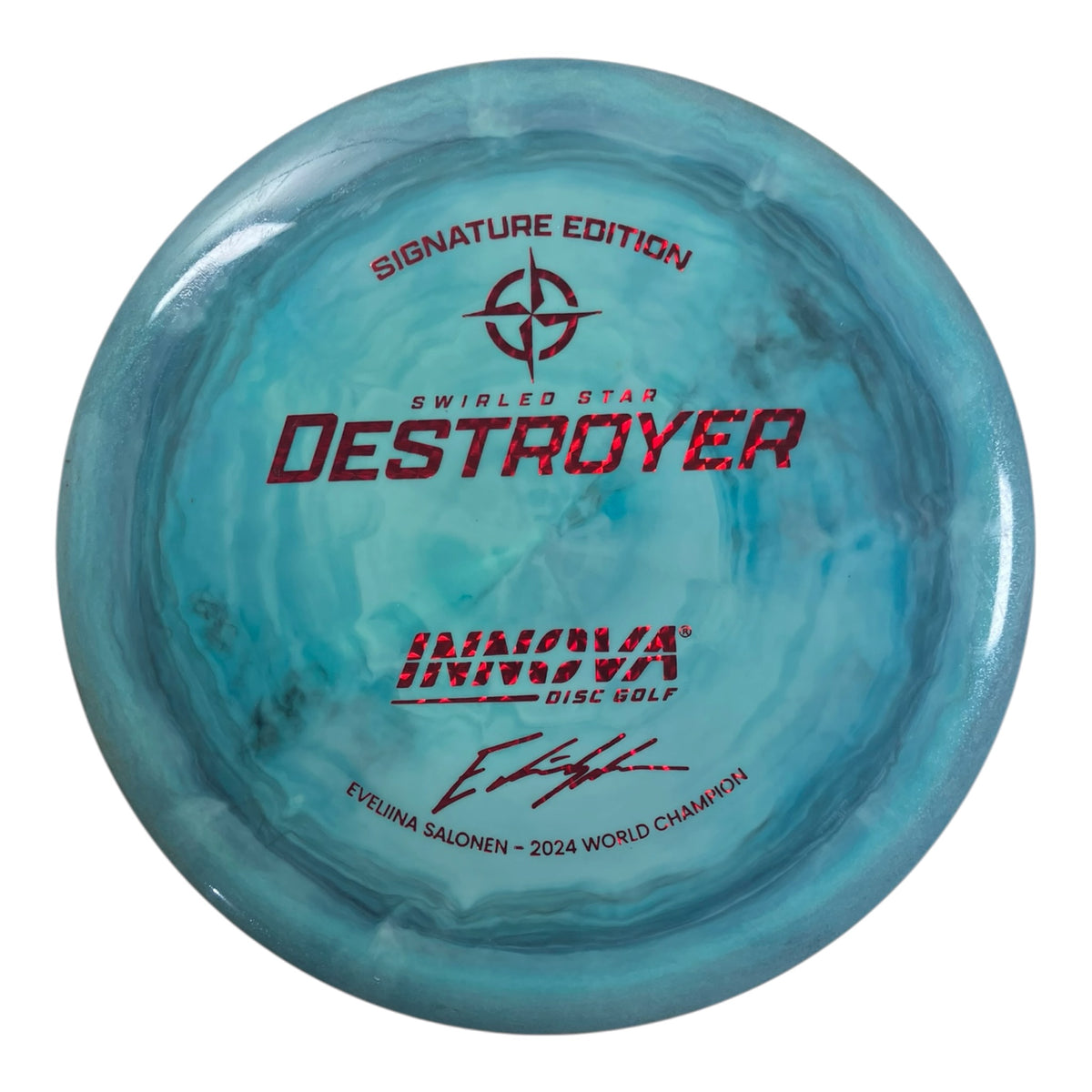 Innova Champion Discs Destroyer - Used Like New | Swirled Star | Blue/Red 168g (Eveliina Salonen) Disc Golf
