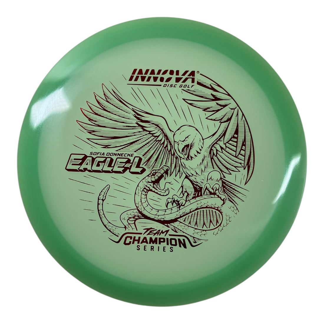 Innova Champion Discs Eagle-L | Proto Glow Champion | Green/Red 175g (Sofia Donnecke) Disc Golf