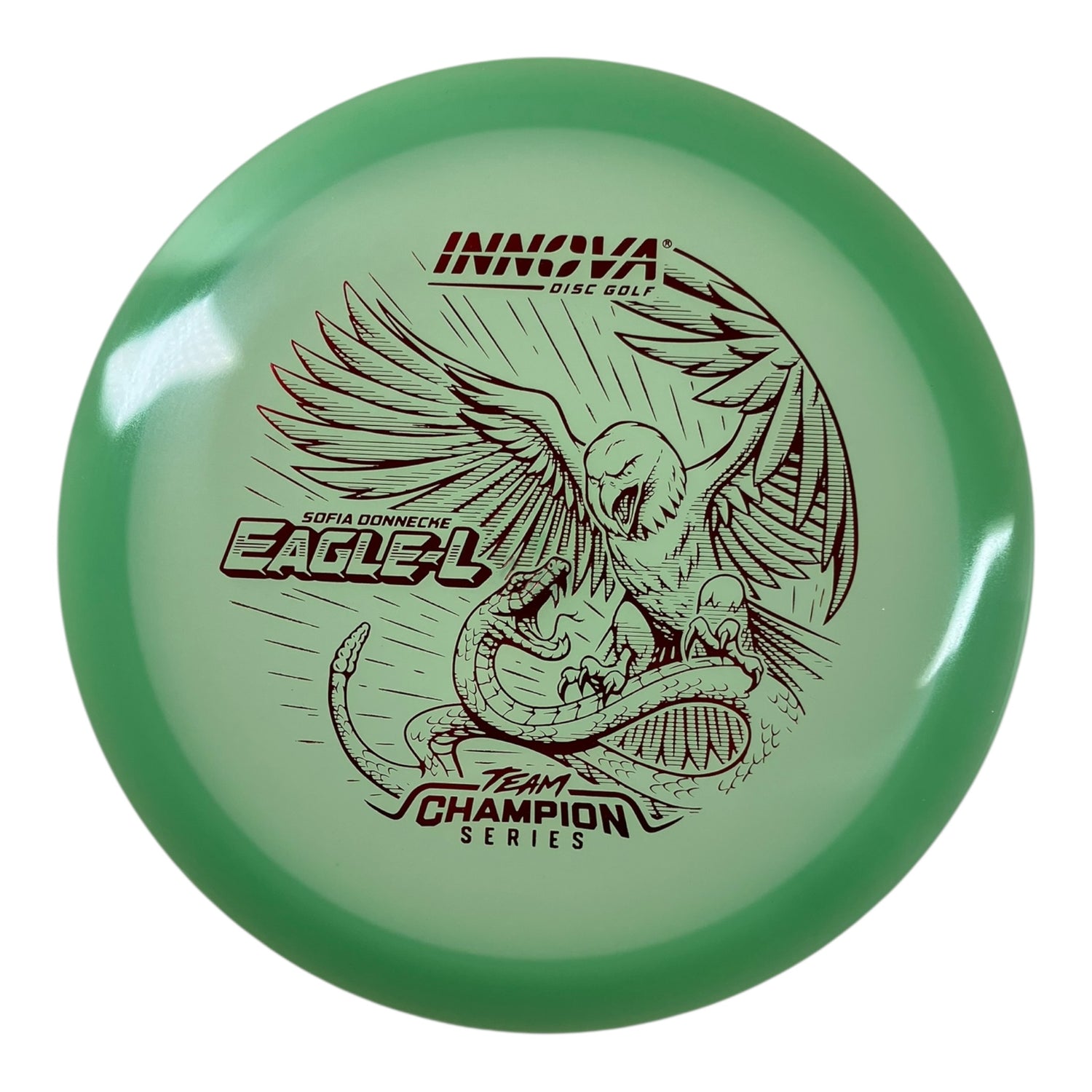 Innova Champion Discs Eagle-L | Proto Glow Champion | Green/Red 175g (Sofia Donnecke) Disc Golf