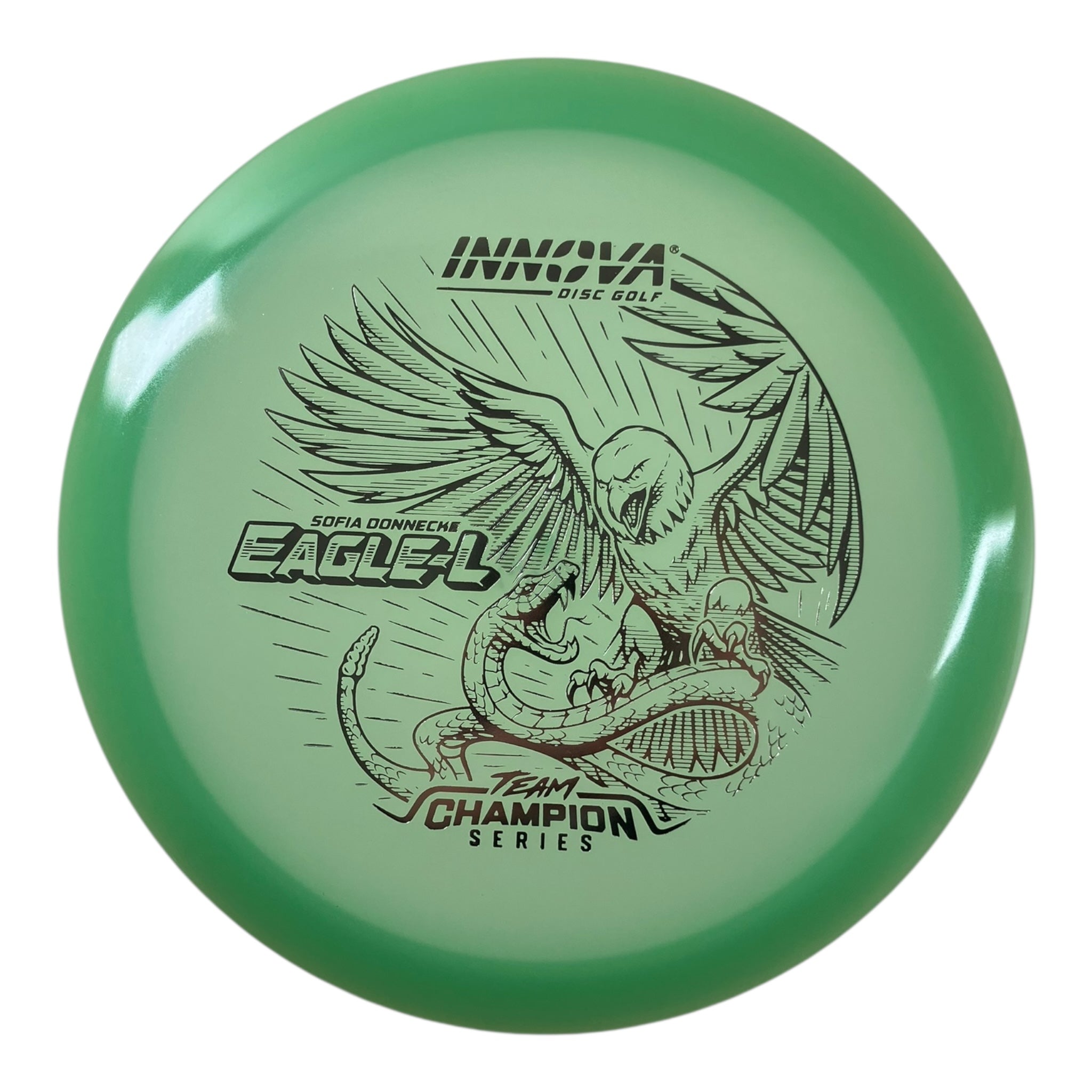Innova Champion Discs Eagle-L | Proto Glow Champion | Green/Silver 175g (Sofia Donnecke) Disc Golf