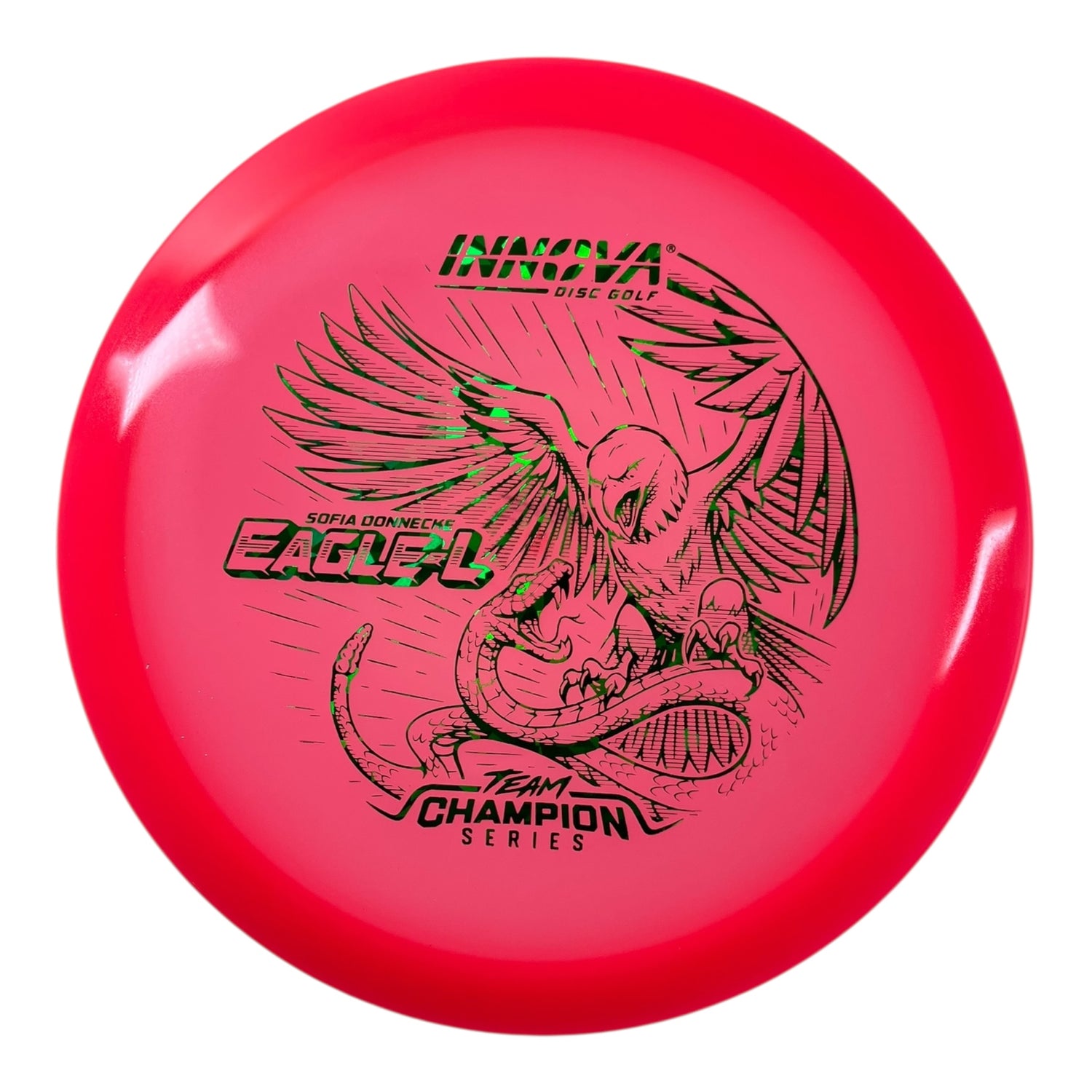 Innova Champion Discs Eagle-L | Proto Glow Champion | Pink/Green 175g (Sofia Donnecke) Disc Golf