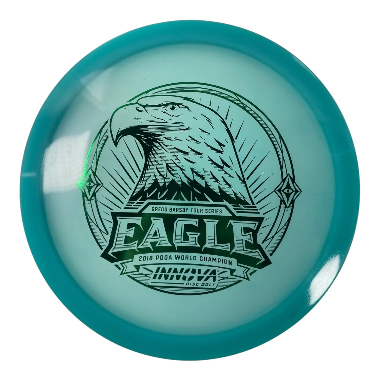 Innova Champion Discs Eagle | Proto Glow Champion | Blue/Green 175g (Gregg Barbsy) Disc Golf