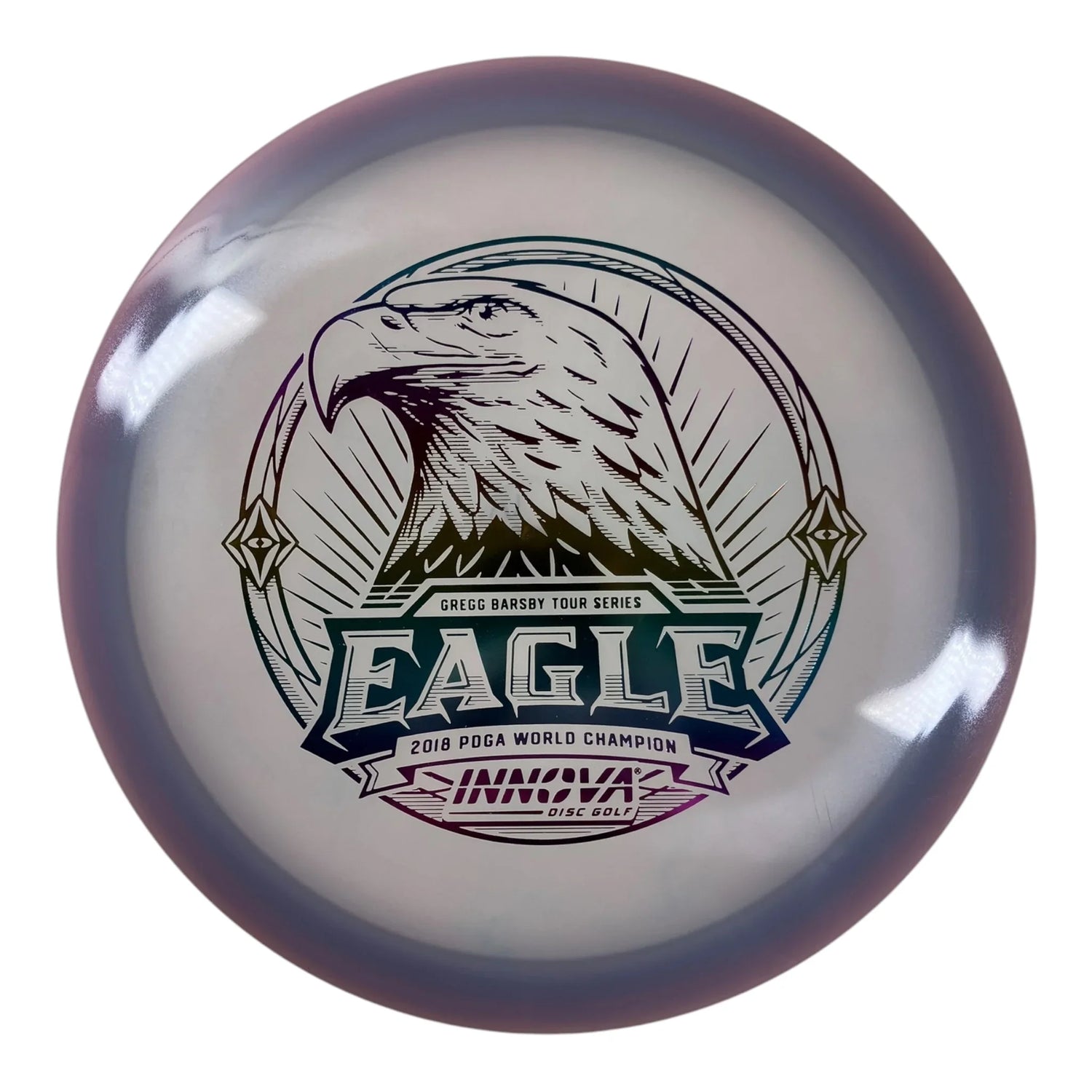 Innova Champion Discs Eagle | Proto Glow Champion | Purple/Rainbow 175g (Gregg Barbsy) Disc Golf