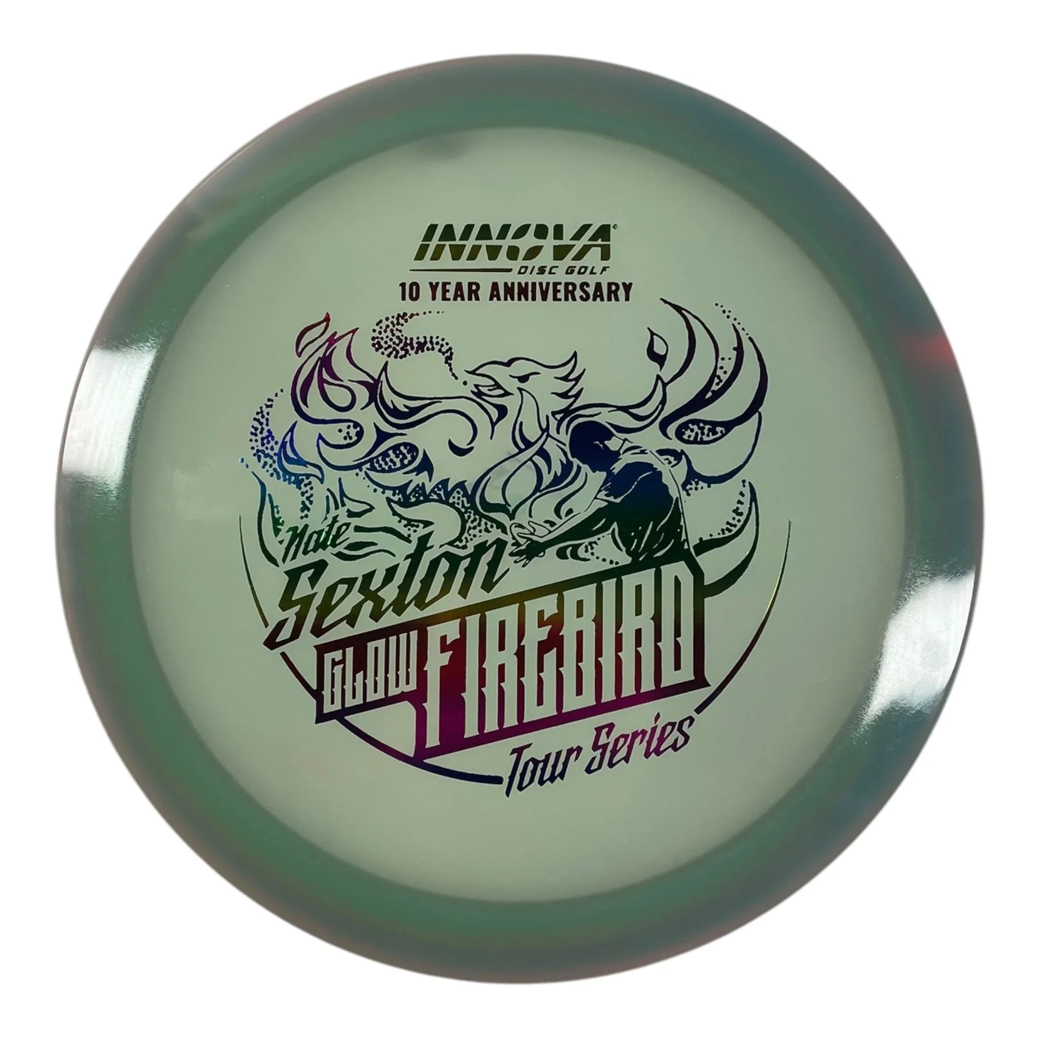 Innova Champion Discs Firebird | Champion Proto Glow | Green/Rainbow 173g (Nate Sexton 10 Year Anniversary) Disc Golf