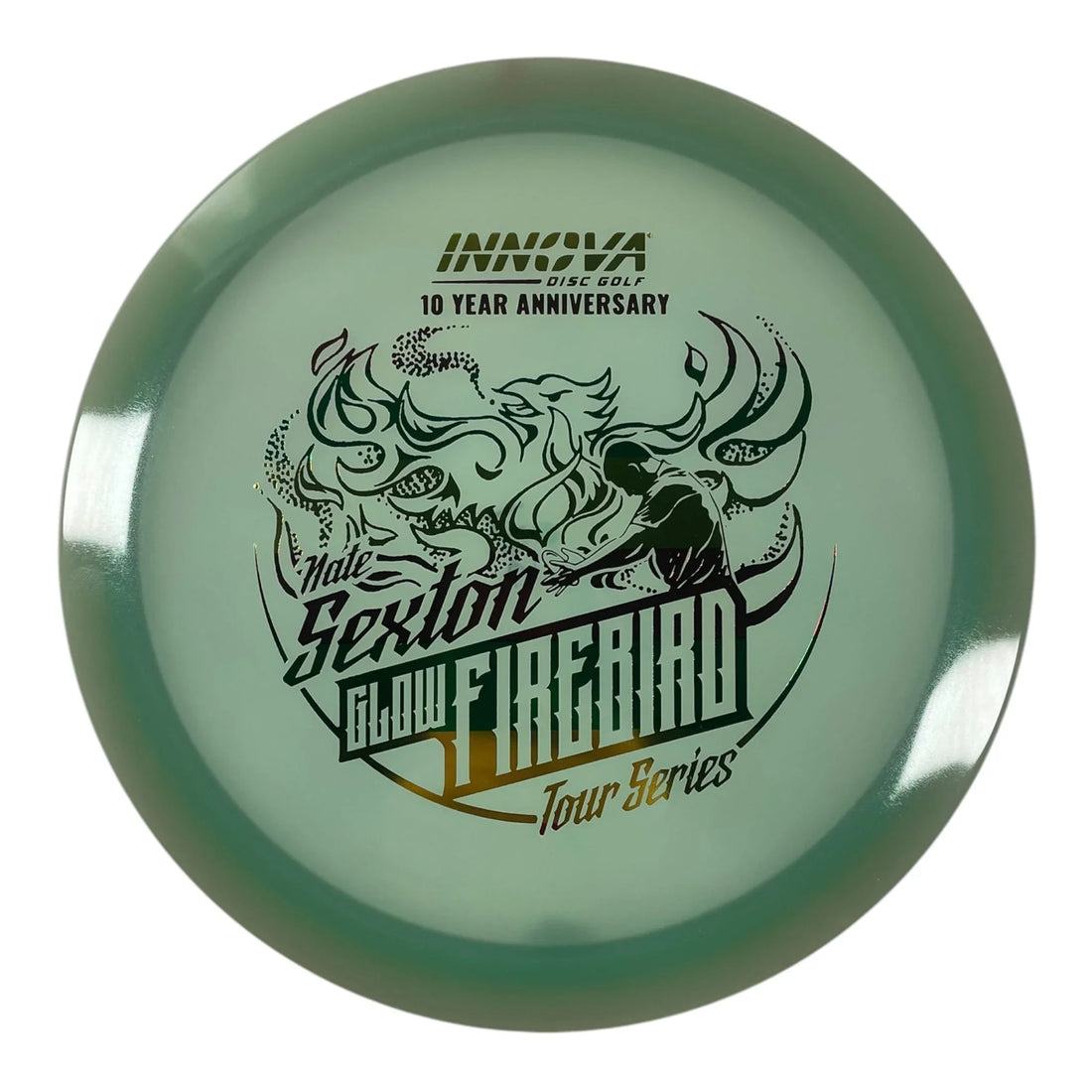 Innova Champion Discs Firebird | Champion Proto Glow | Green/Rasta 173g (Nate Sexton 10 Year Anniversary) Disc Golf