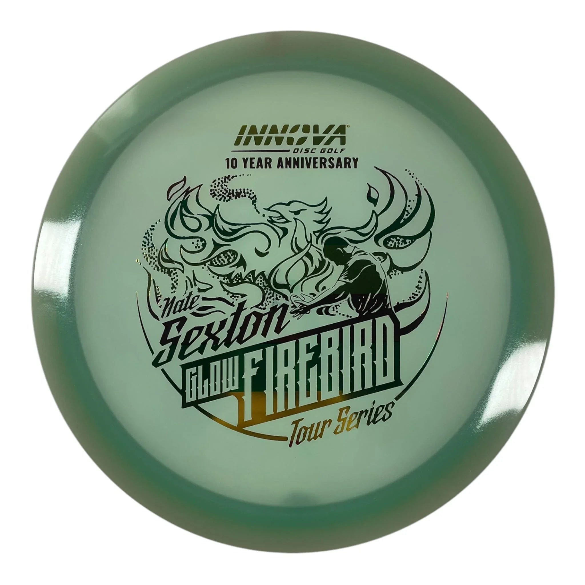 Innova Champion Discs Firebird | Champion Proto Glow | Green/Rasta 173g (Nate Sexton 10 Year Anniversary) Disc Golf